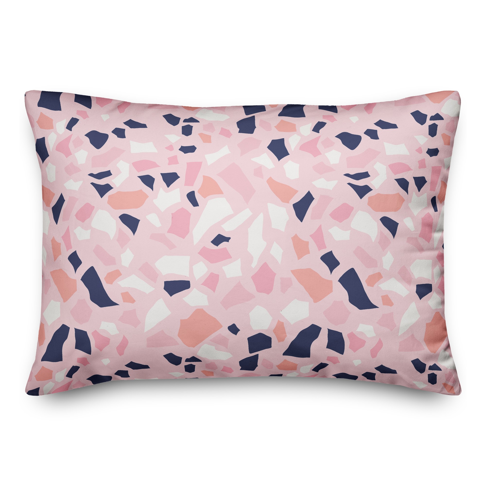 Designs Direct Creative Group Pink Terrazzo Pattern 14x20 Spun Poly Pillow