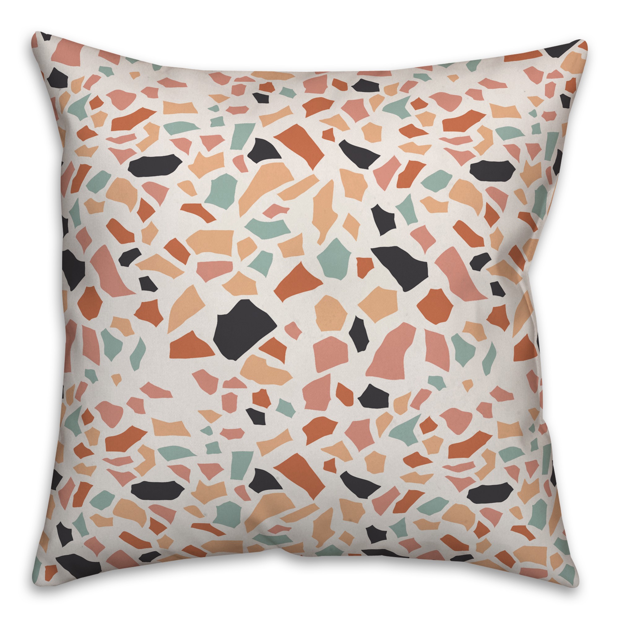 Designs Direct Creative Group Sunset Terrazzo Pattern 18x18 Spun Poly Pillow