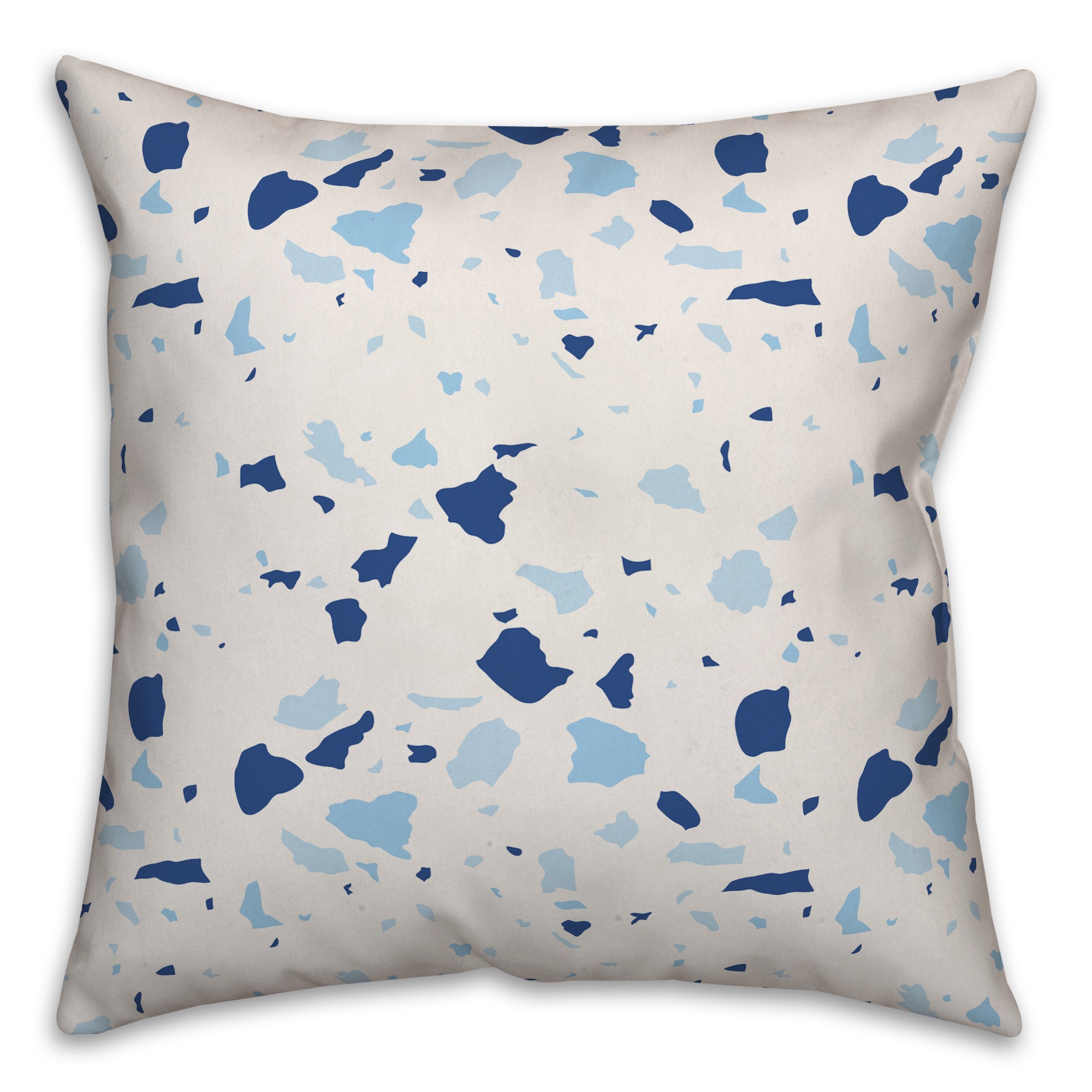 Designs Direct Creative Group Blue Terrazzo Pattern 18x18 Spun Poly Pillow