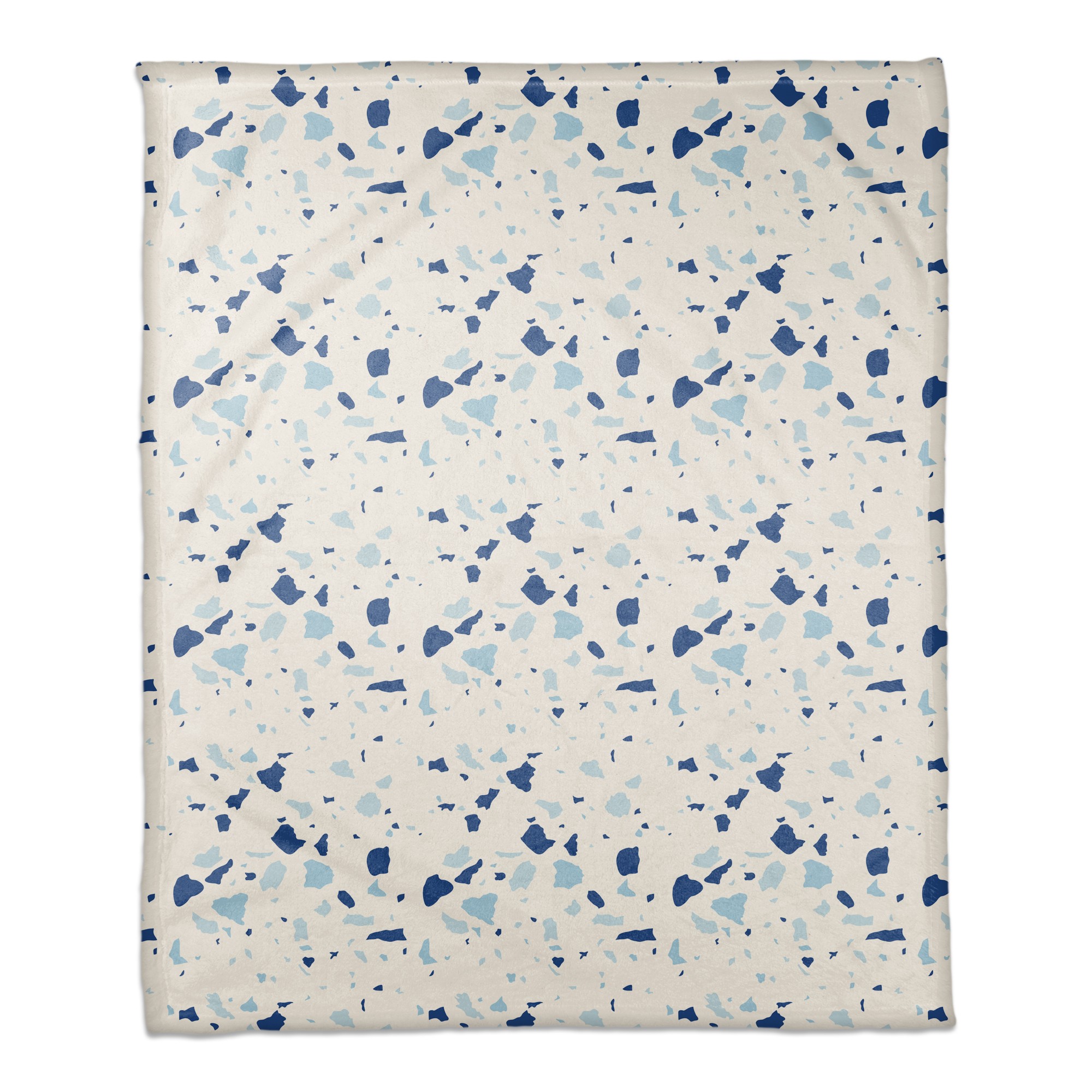 Designs Direct Creative Group Blue Terrazzo Pattern 50x60 Coral Fleece Blanket