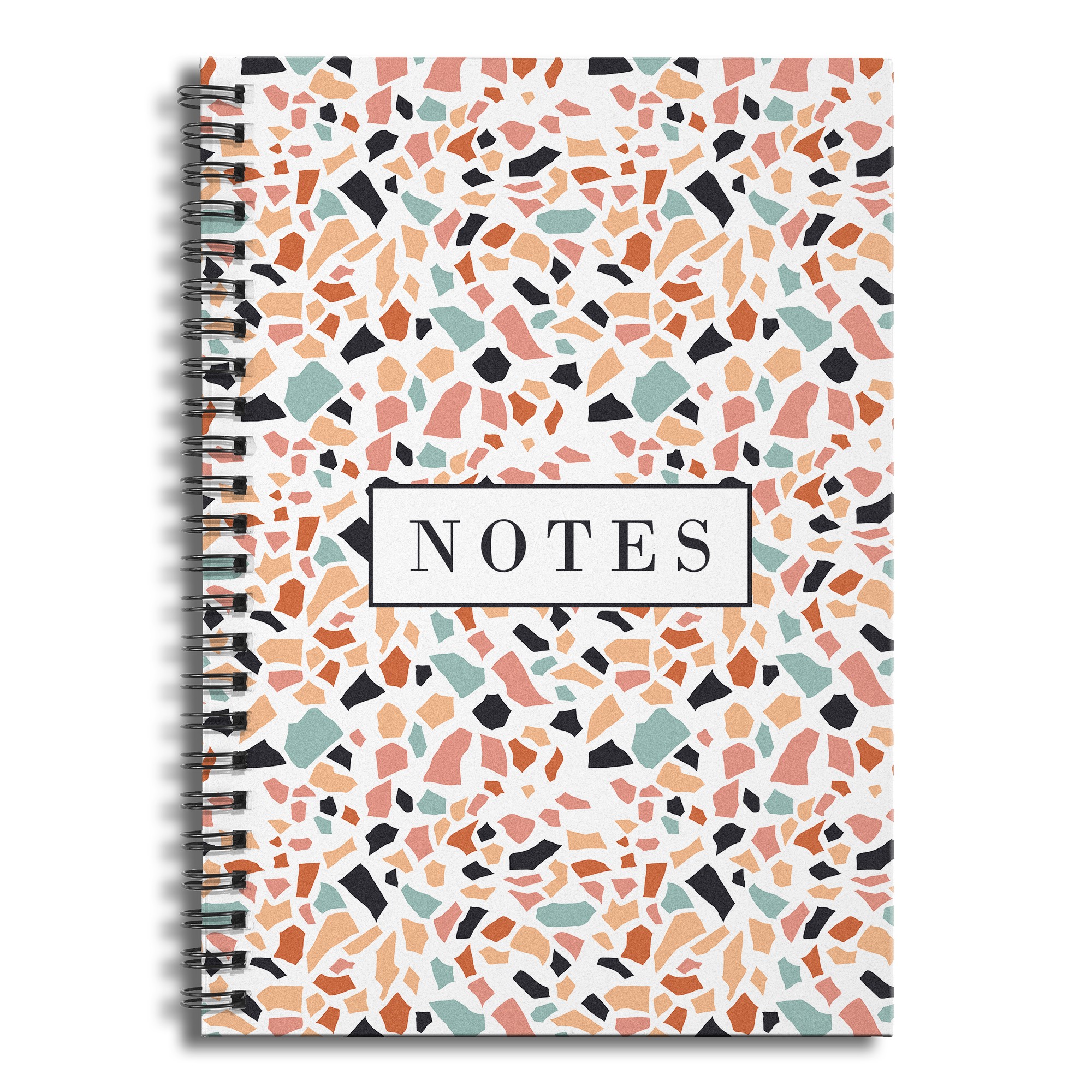 Designs Direct Creative Group Notes Sunset Terrazzo Pattern 6x8 Ruled Spiral Notebook