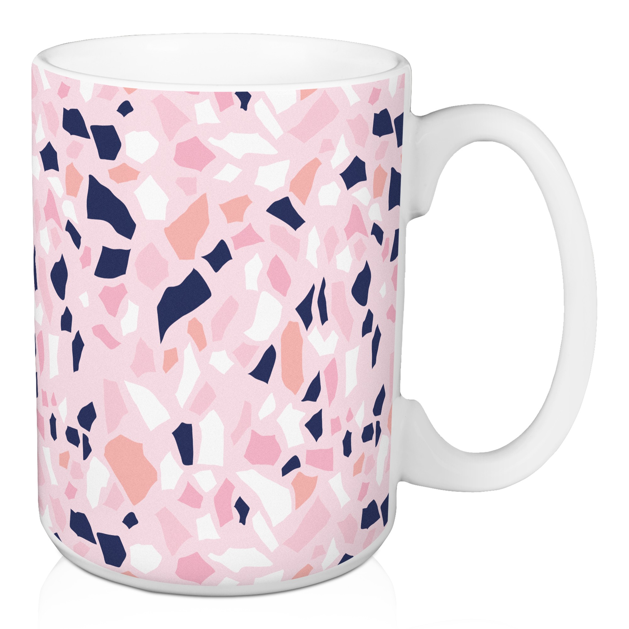 Designs Direct Creative Group Pink Terrazzo Pattern 15 oz Mug
