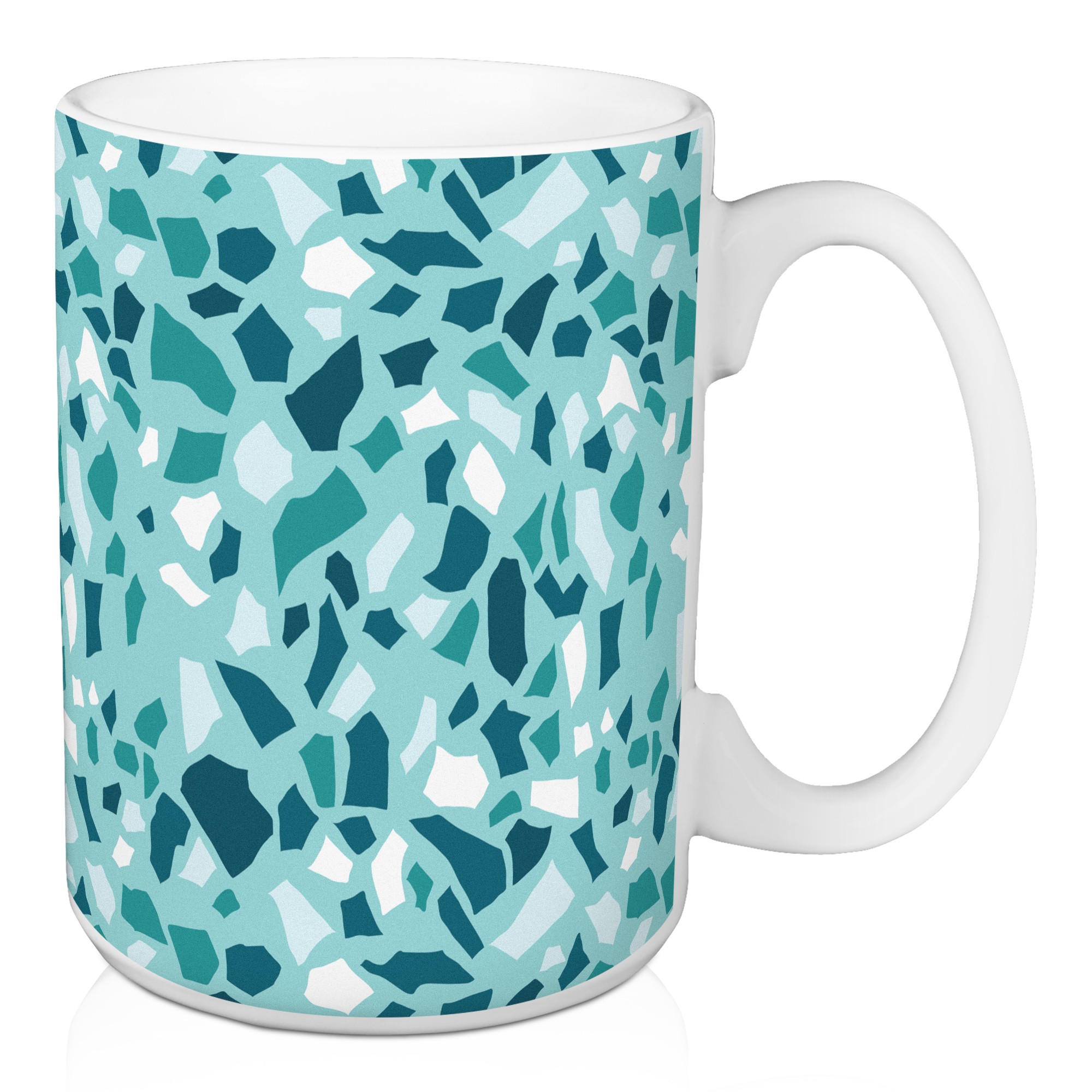 Designs Direct Creative Group Teal Terrazzo Pattern 15 oz Mug