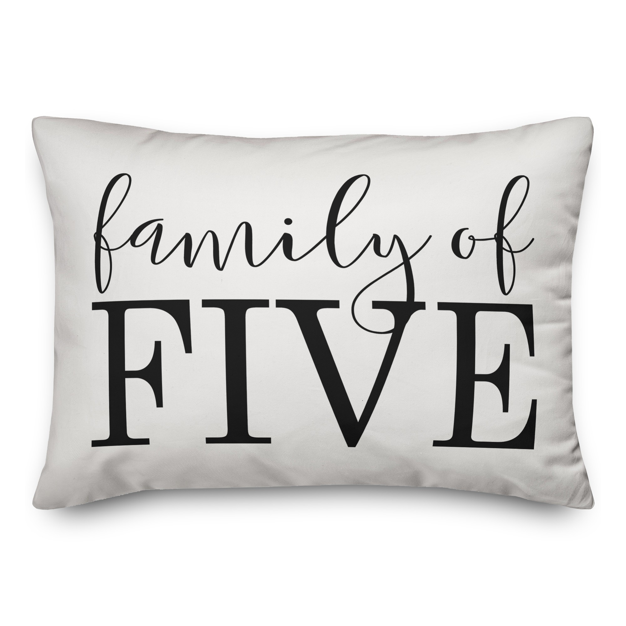Family of Five 14x20 Indoor / Outdoor Pillow