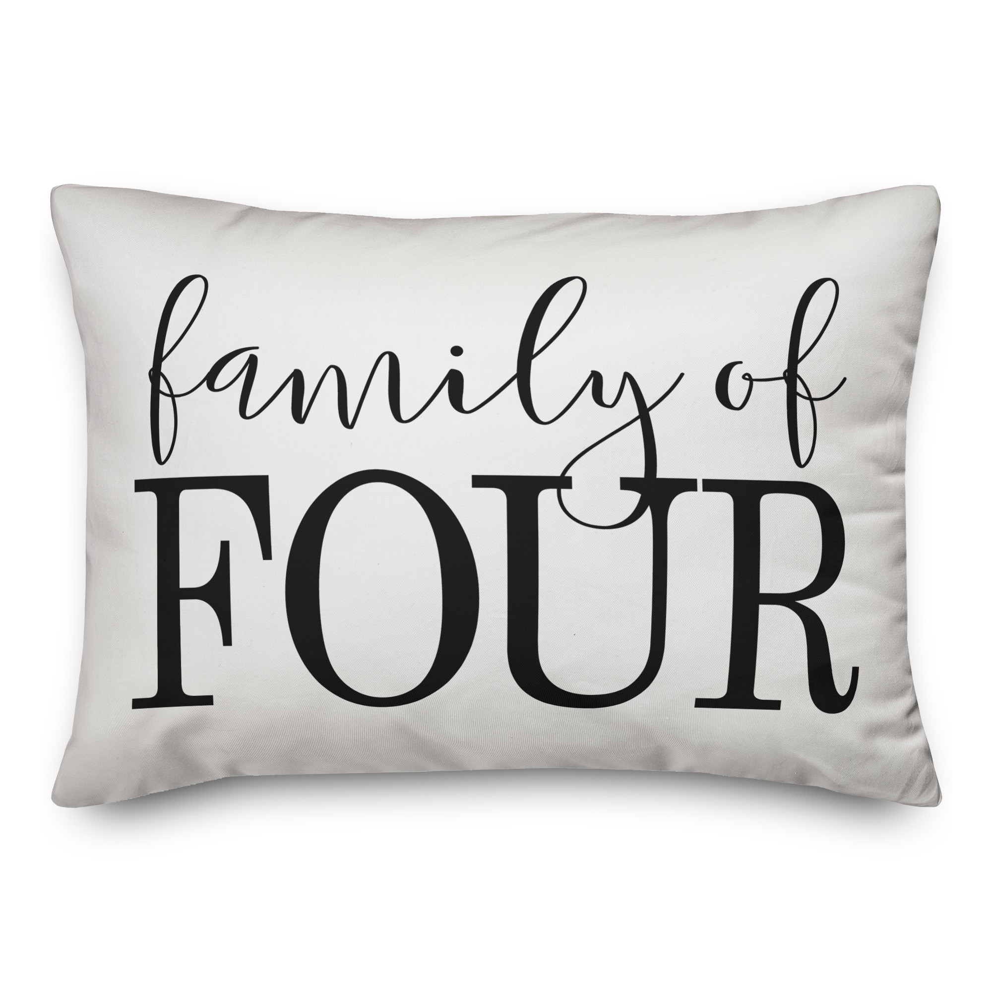 Family of Four 14x20 Indoor / Outdoor Pillow