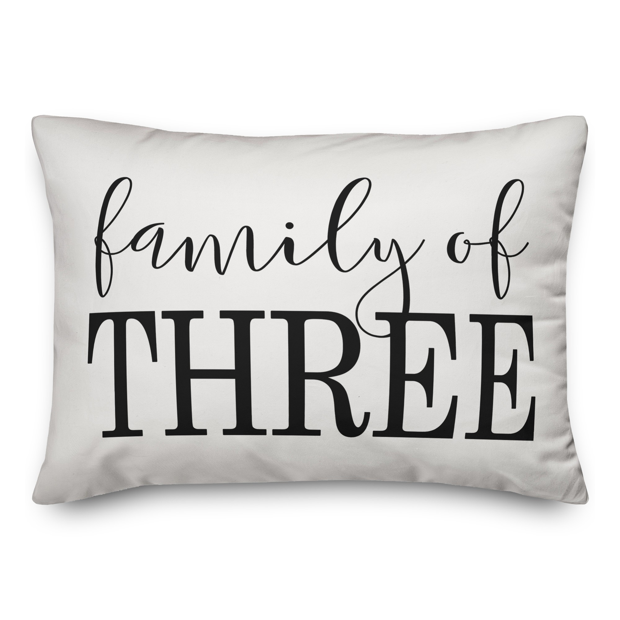 Family of Three 14x20 Indoor / Outdoor Pillow
