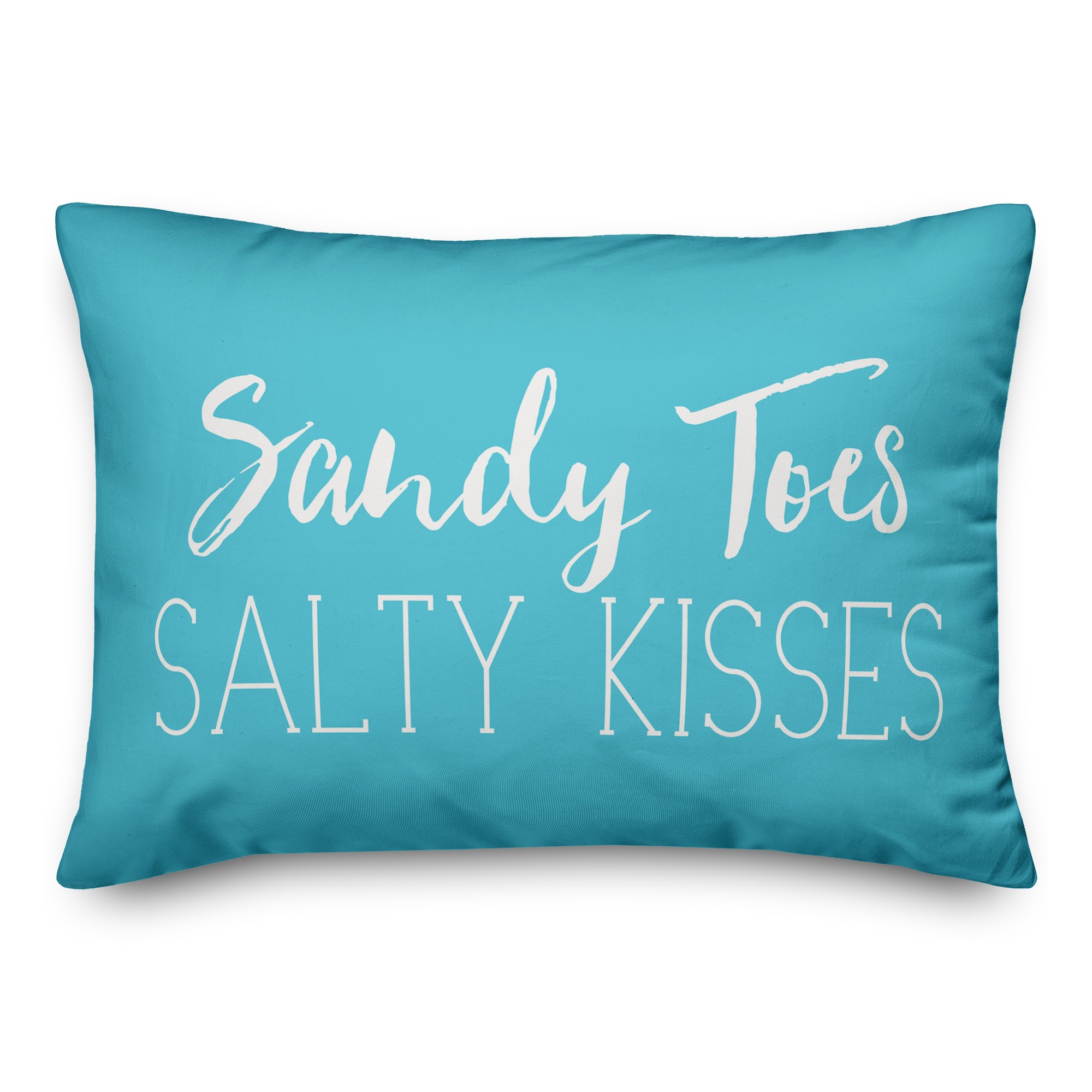 Sandy Toes and Salty Kisses 14x20 Indoor / Outdoor Pillow