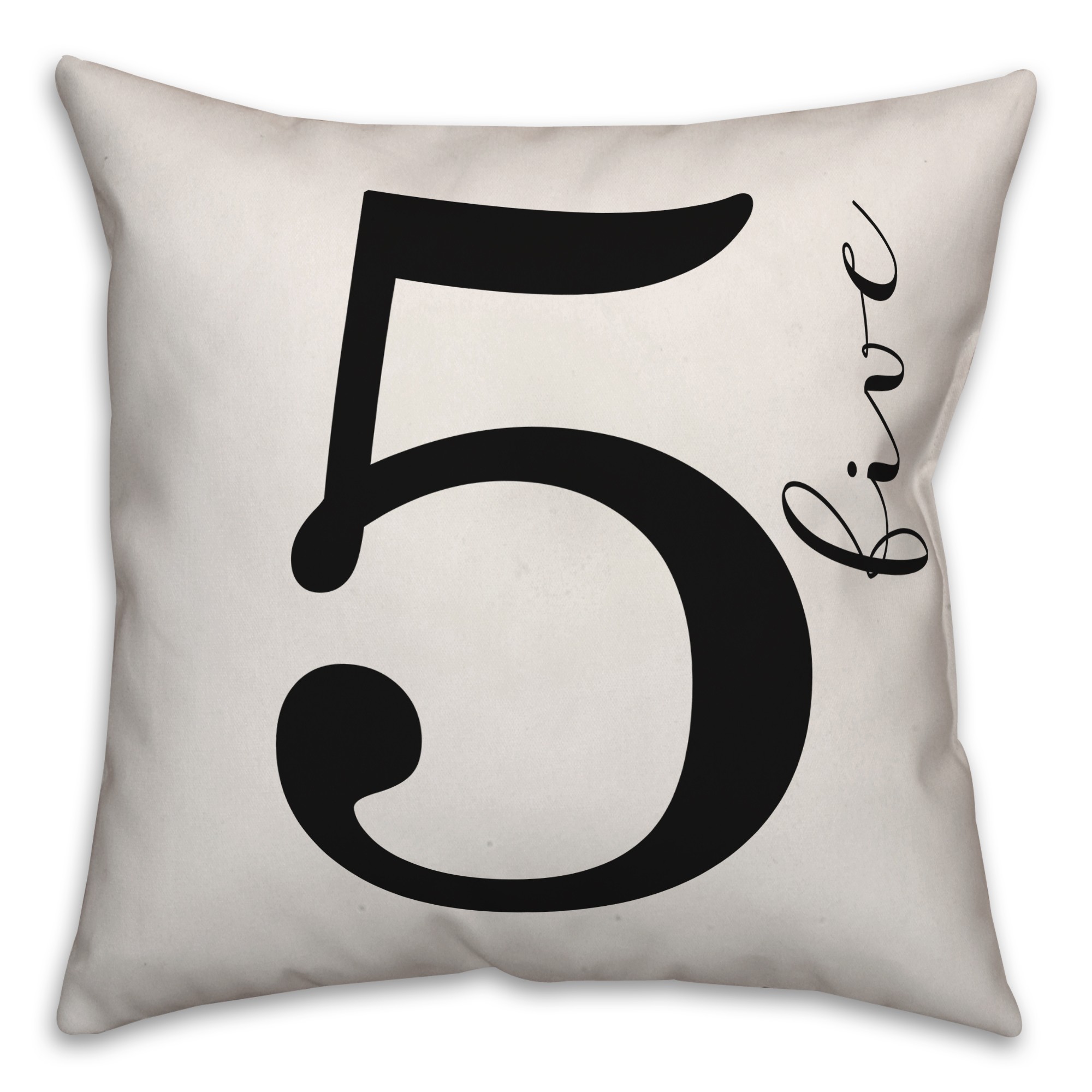 Script Five 18x18 Indoor / Outdoor Pillow