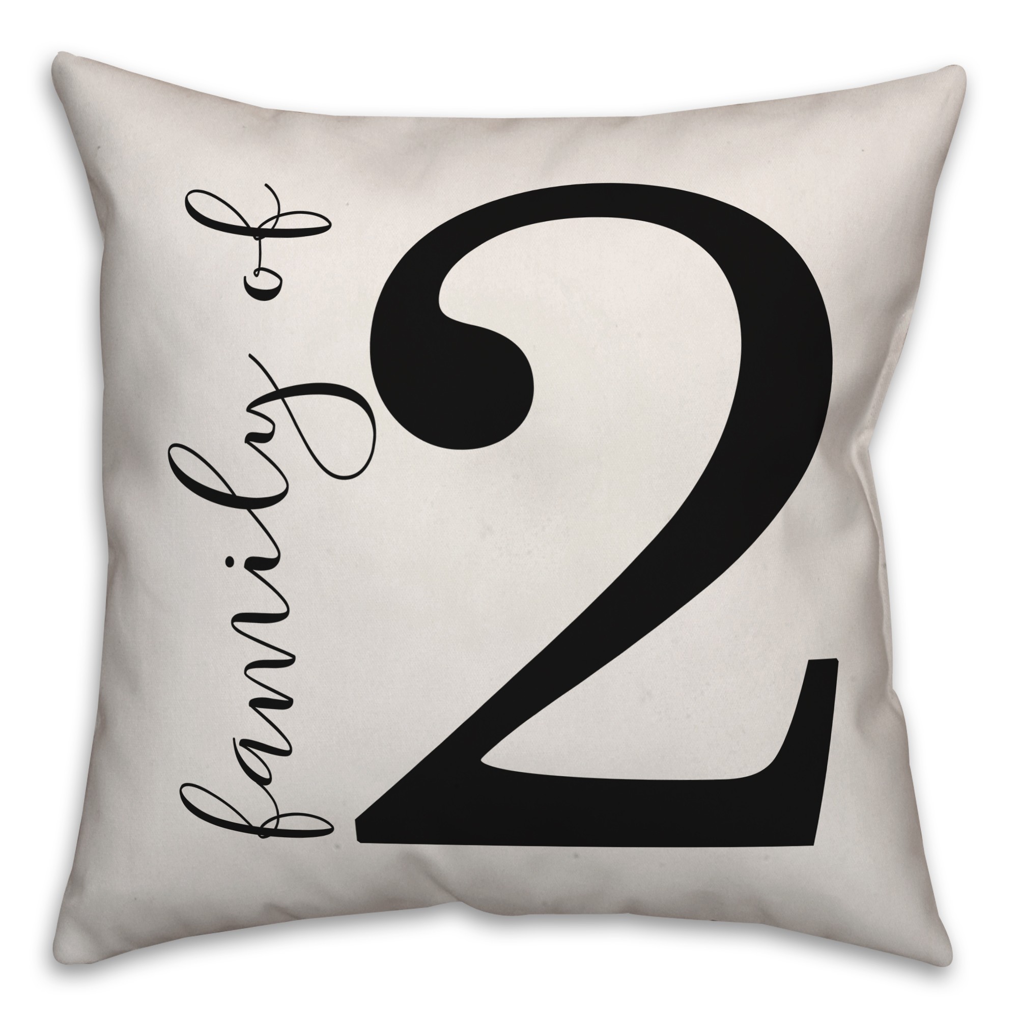 Script Family of Two 18x18 Indoor / Outdoor Pillow