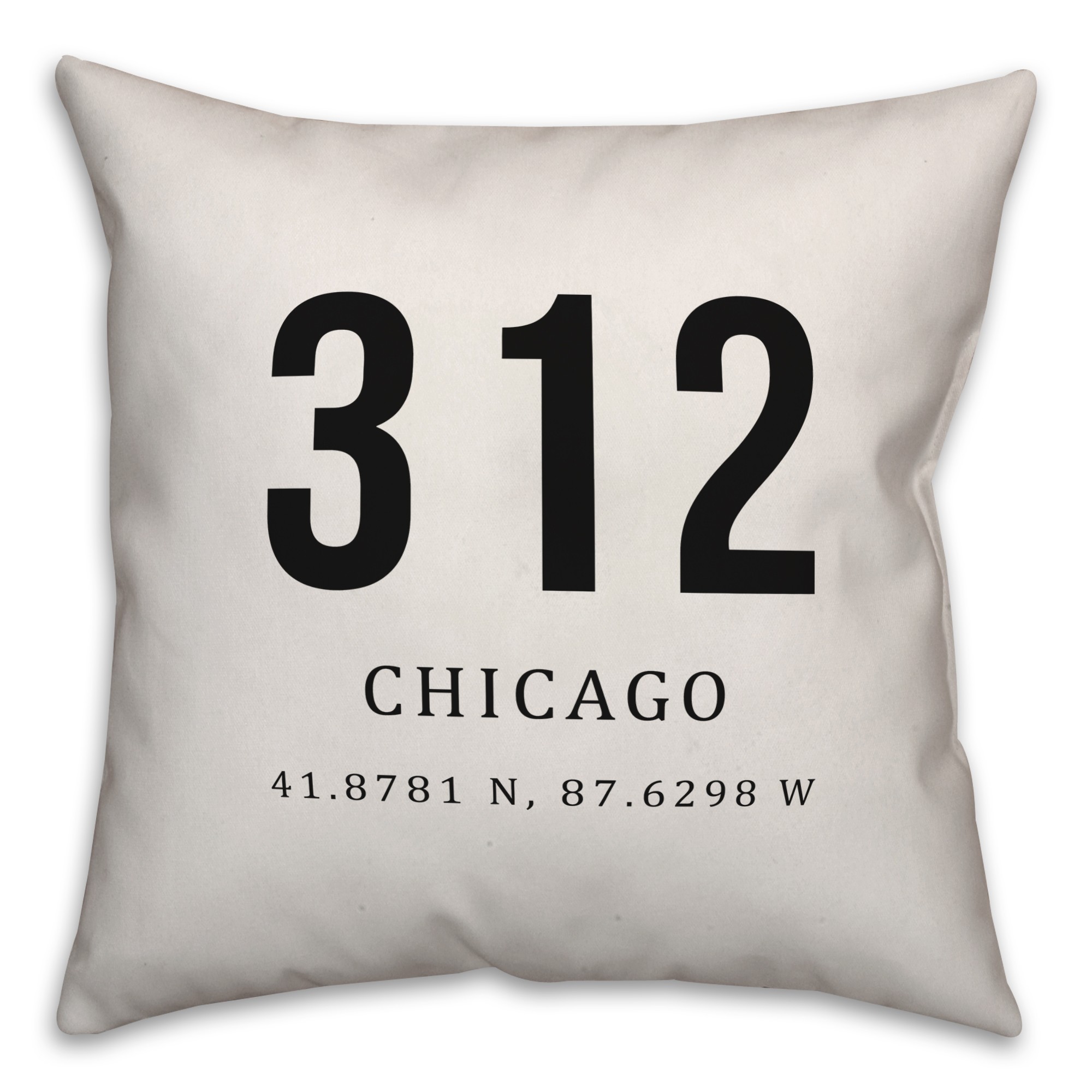 Chicago Coordinates 18x18 Indoor / Outdoor Pillow