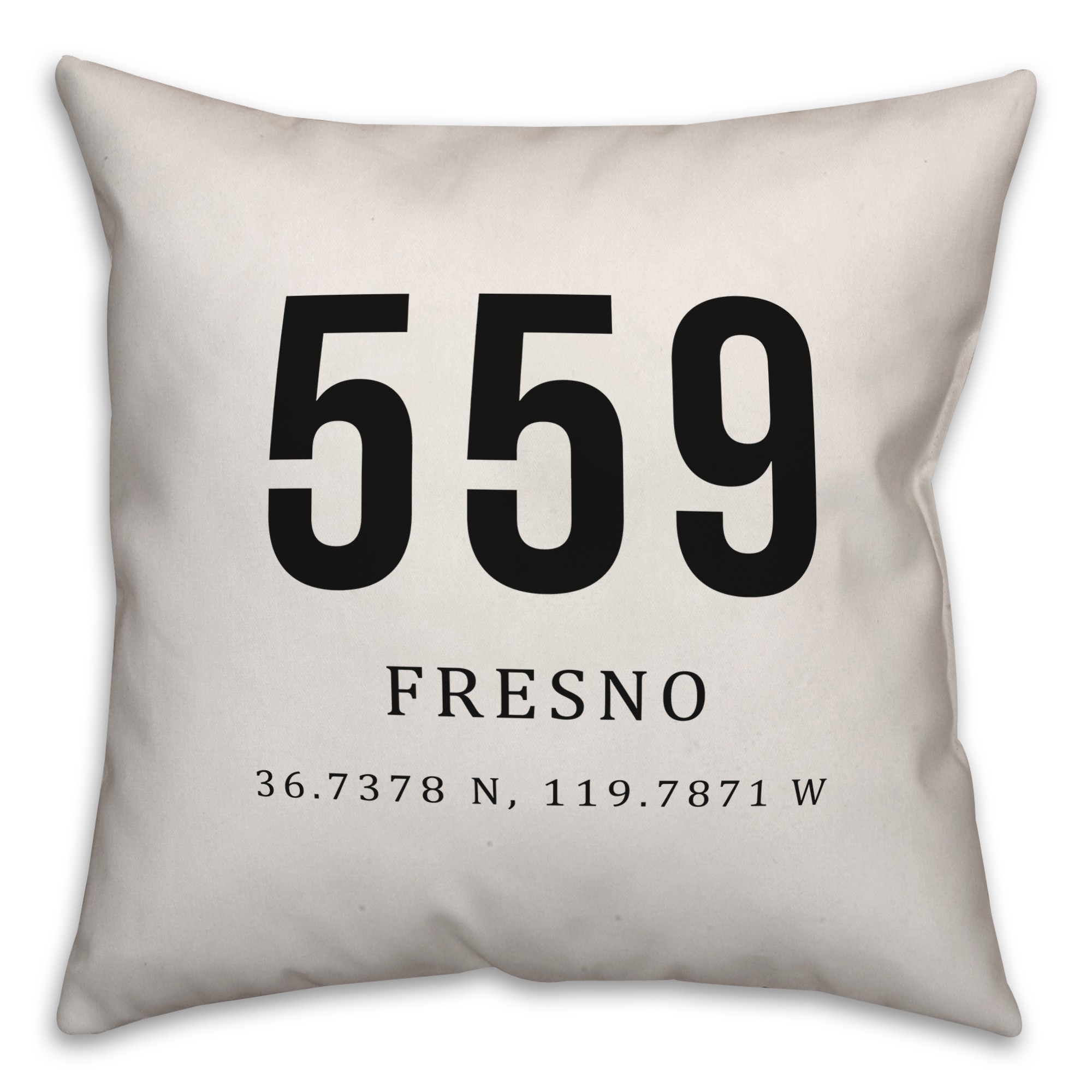 Fresno Coordinates 18x18 Indoor / Outdoor Pillow