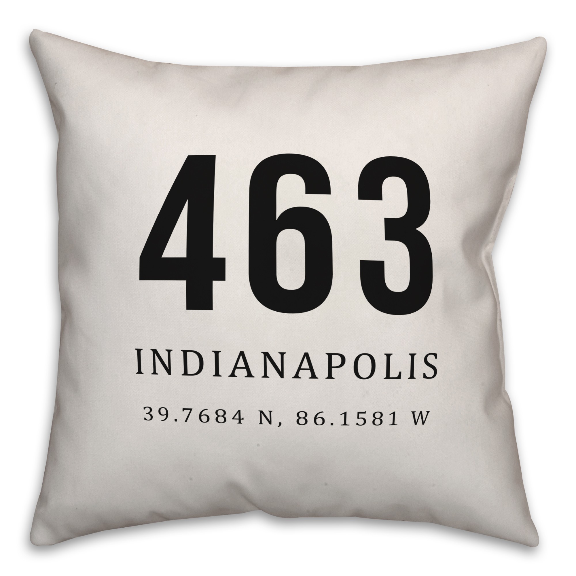 Indianapolis Coordinates 18x18 Indoor / Outdoor Pillow