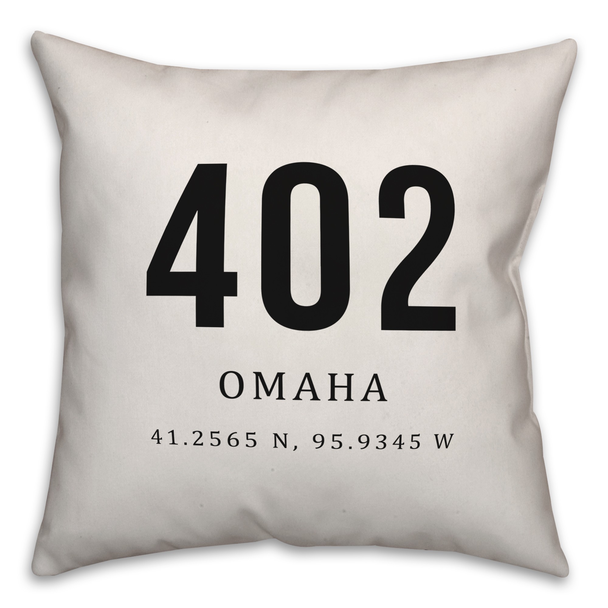 Omaha Coordinates 18x18 Indoor / Outdoor Pillow