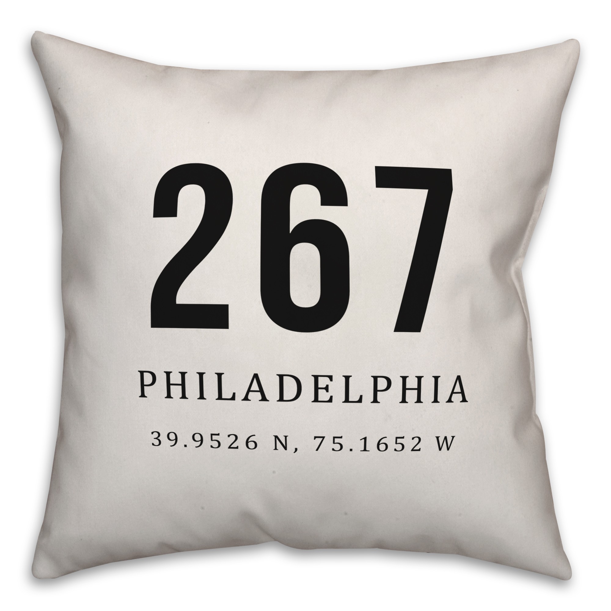 Philadelphia Coordinates 18x18 Indoor / Outdoor Pillow