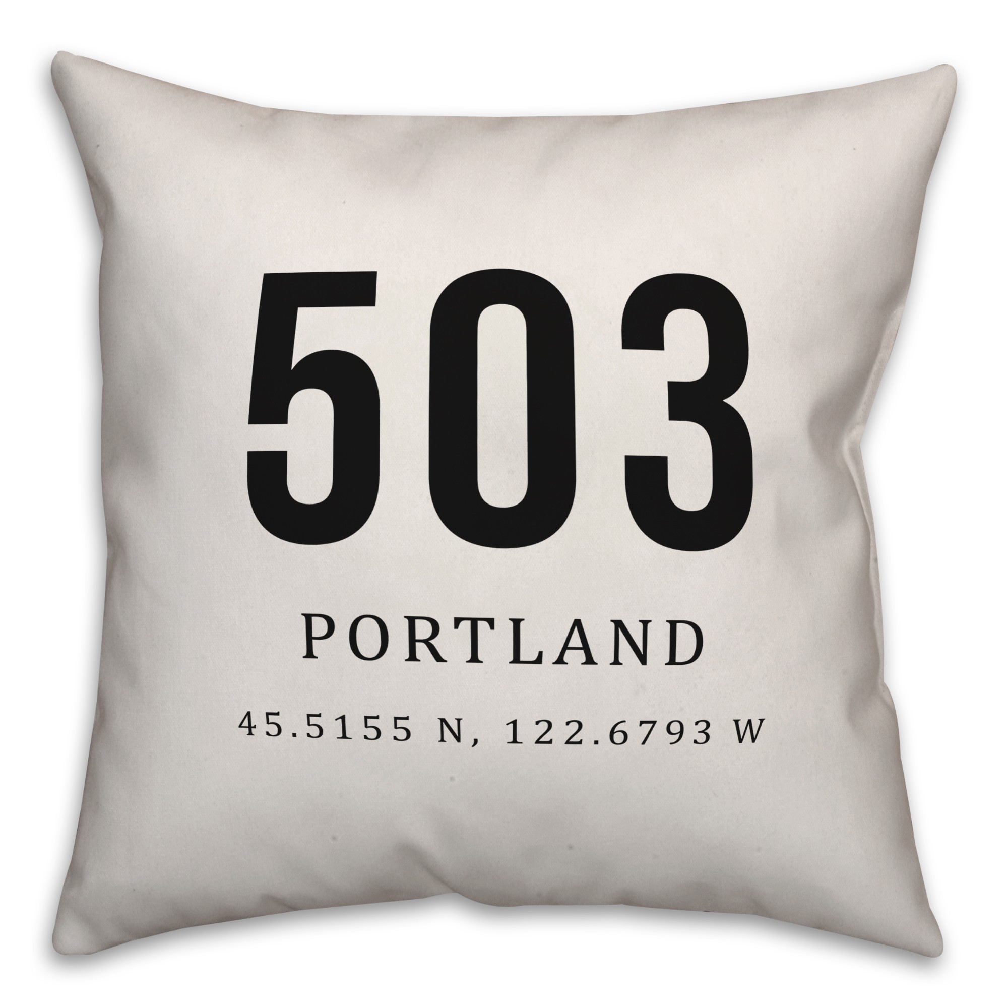 Portland Coordinates 18x18 Indoor / Outdoor Pillow