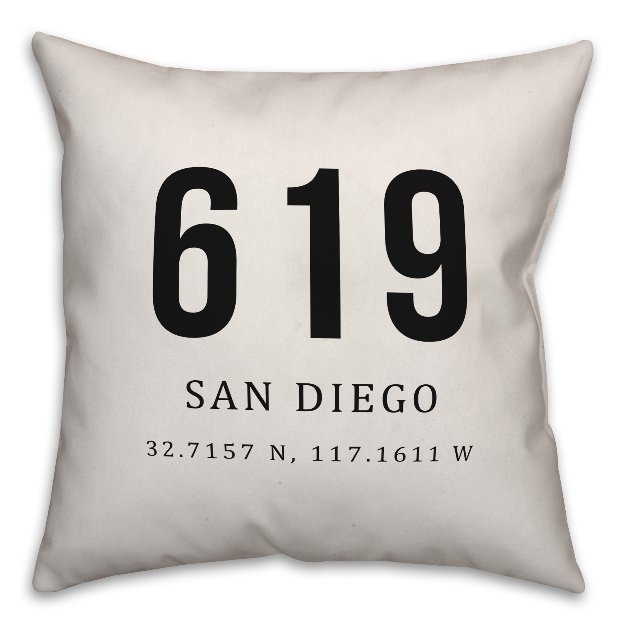 San Diego Coordinates 18x18 Indoor / Outdoor Pillow