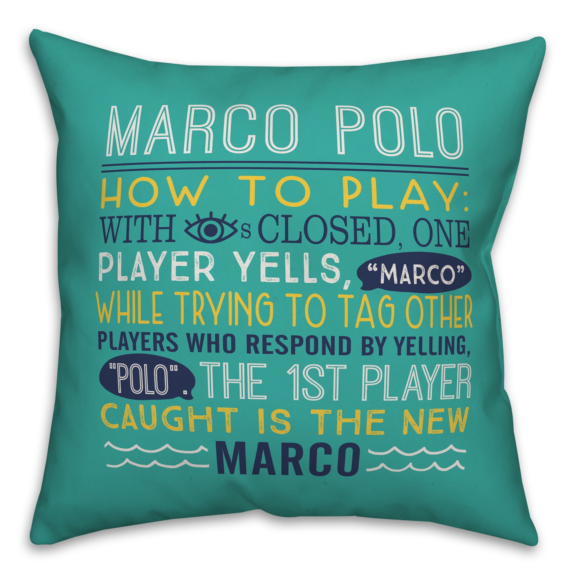 Marco Polo Rules 18x18 Indoor / Outdoor Pillow