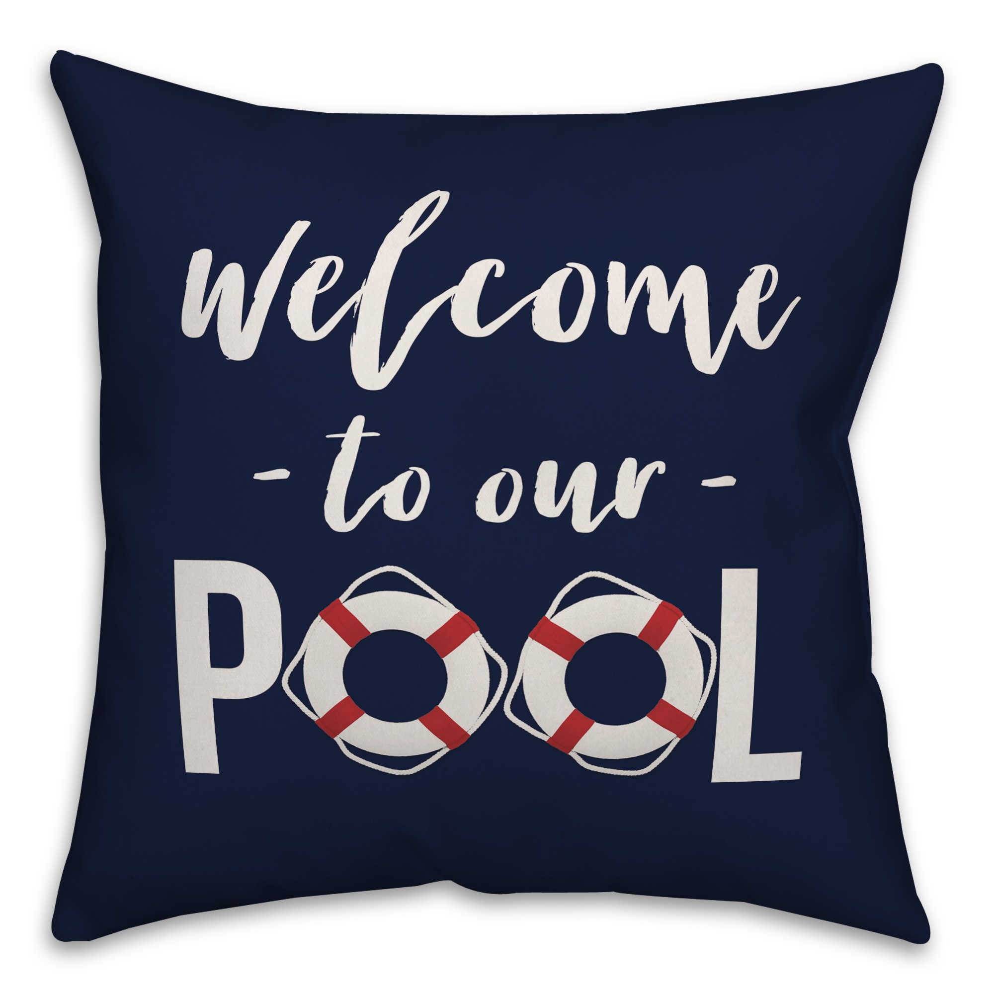 Welcome to our Pool Life Savers 18x18 Indoor / Outdoor Pillow