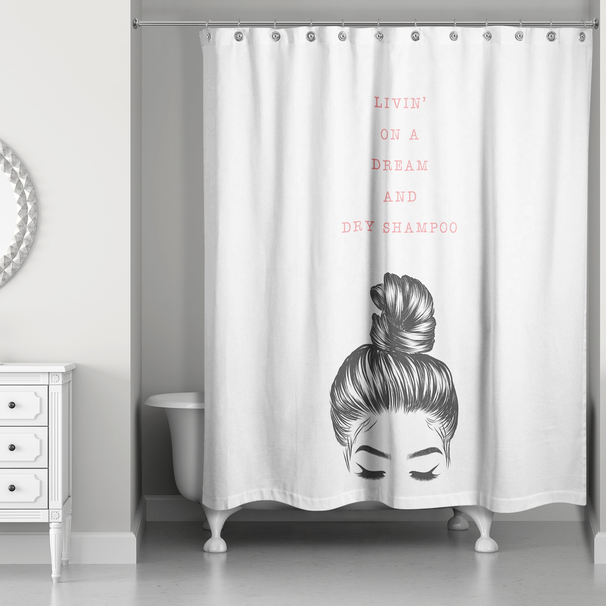 A Dream & Dry Shampoo 71x74 Shower Curtain
