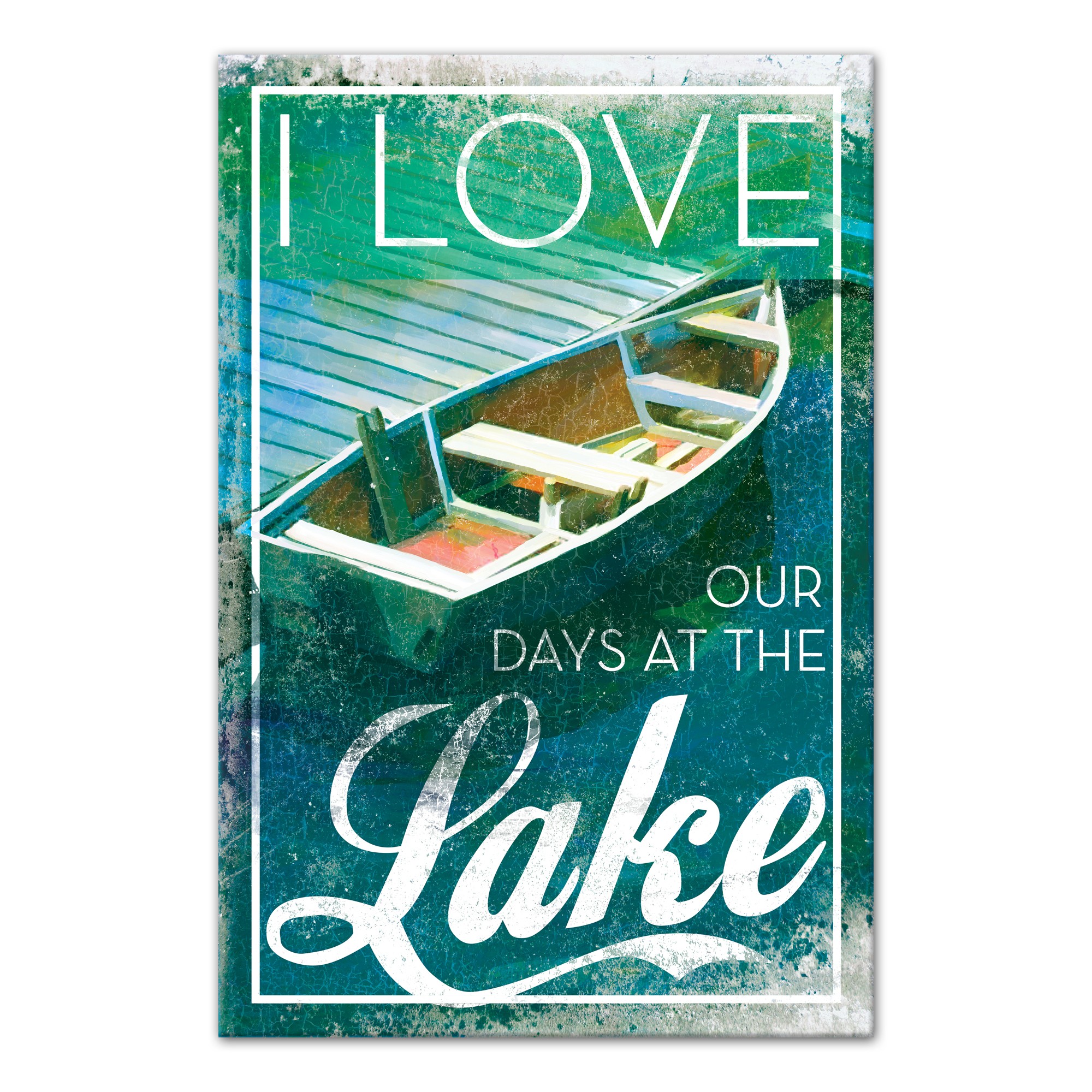 I Love Our Days At The Lake 20x30 Canvas Wall Art