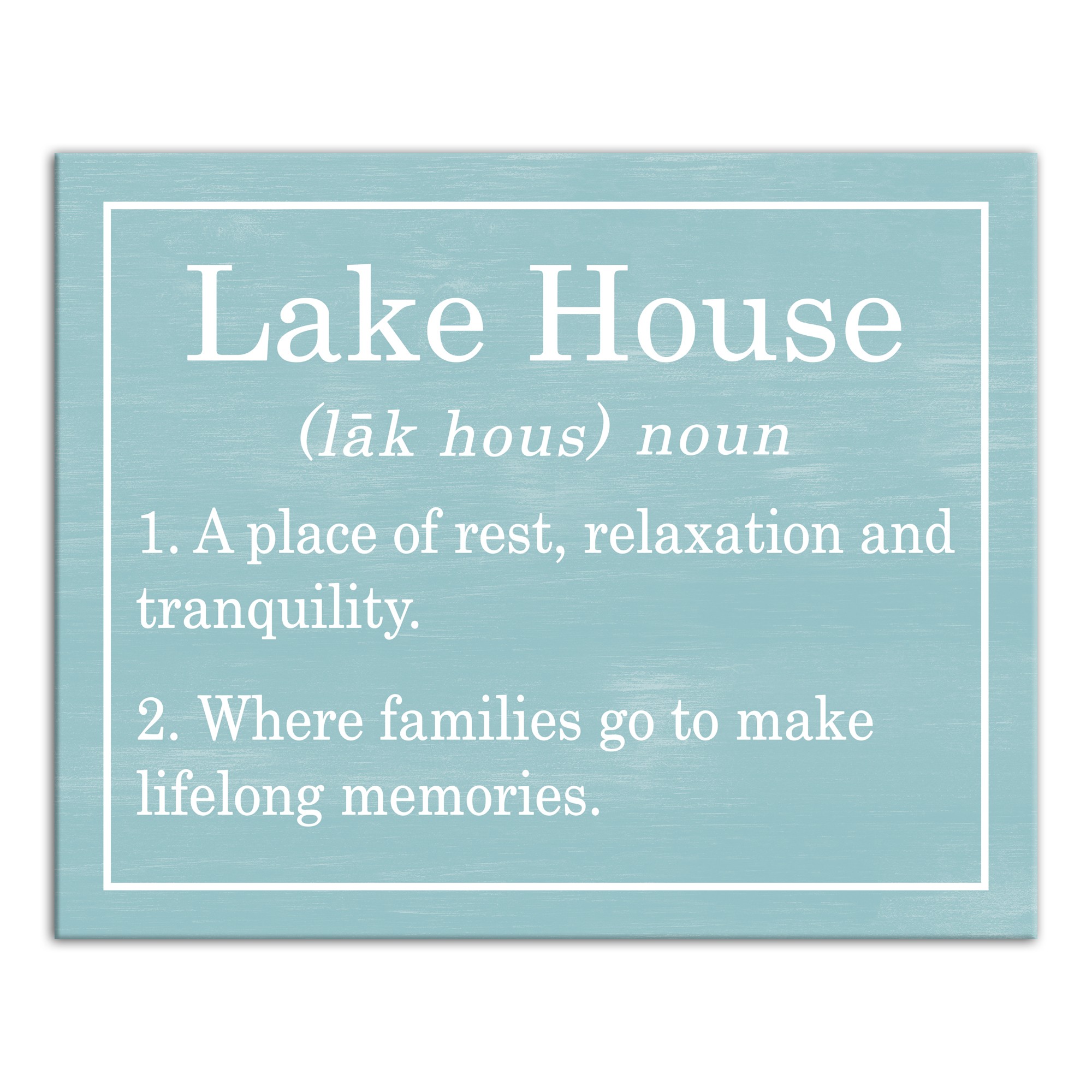 Lake House Definition 16x20 Canvas Wall Art