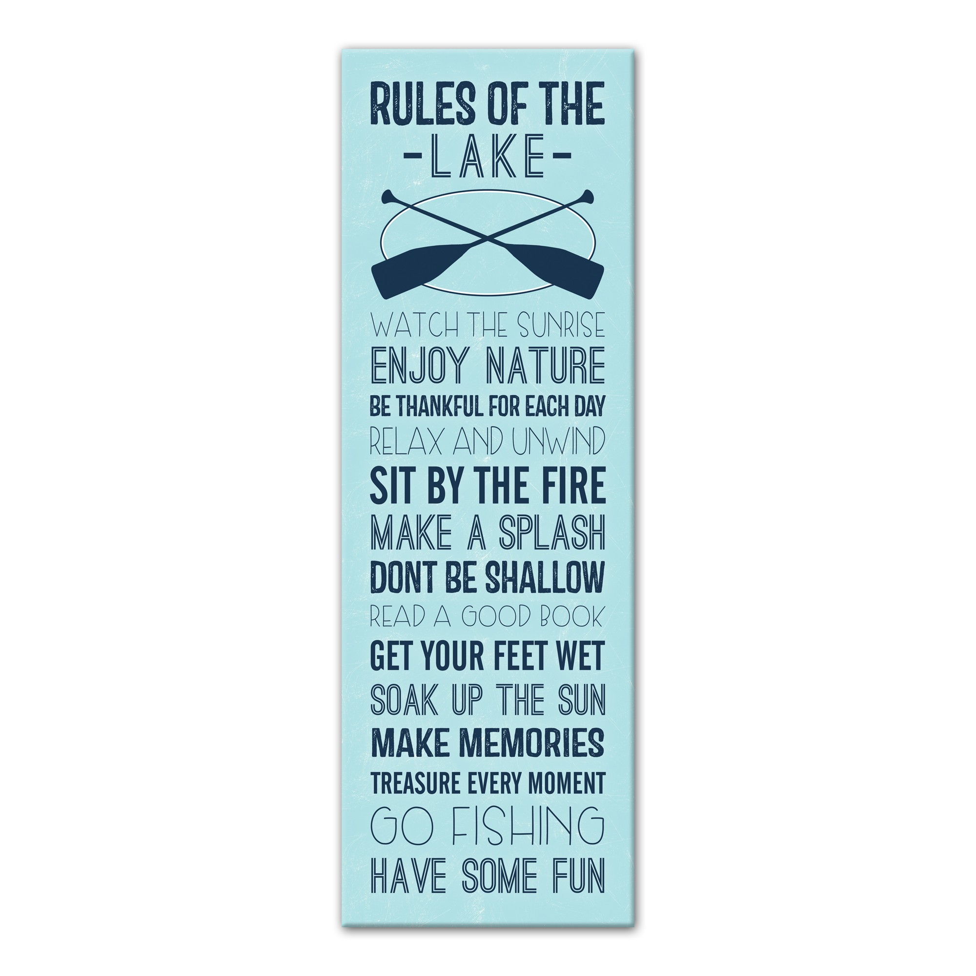Rules Of The Lake 20x60 Canvas Wall Art