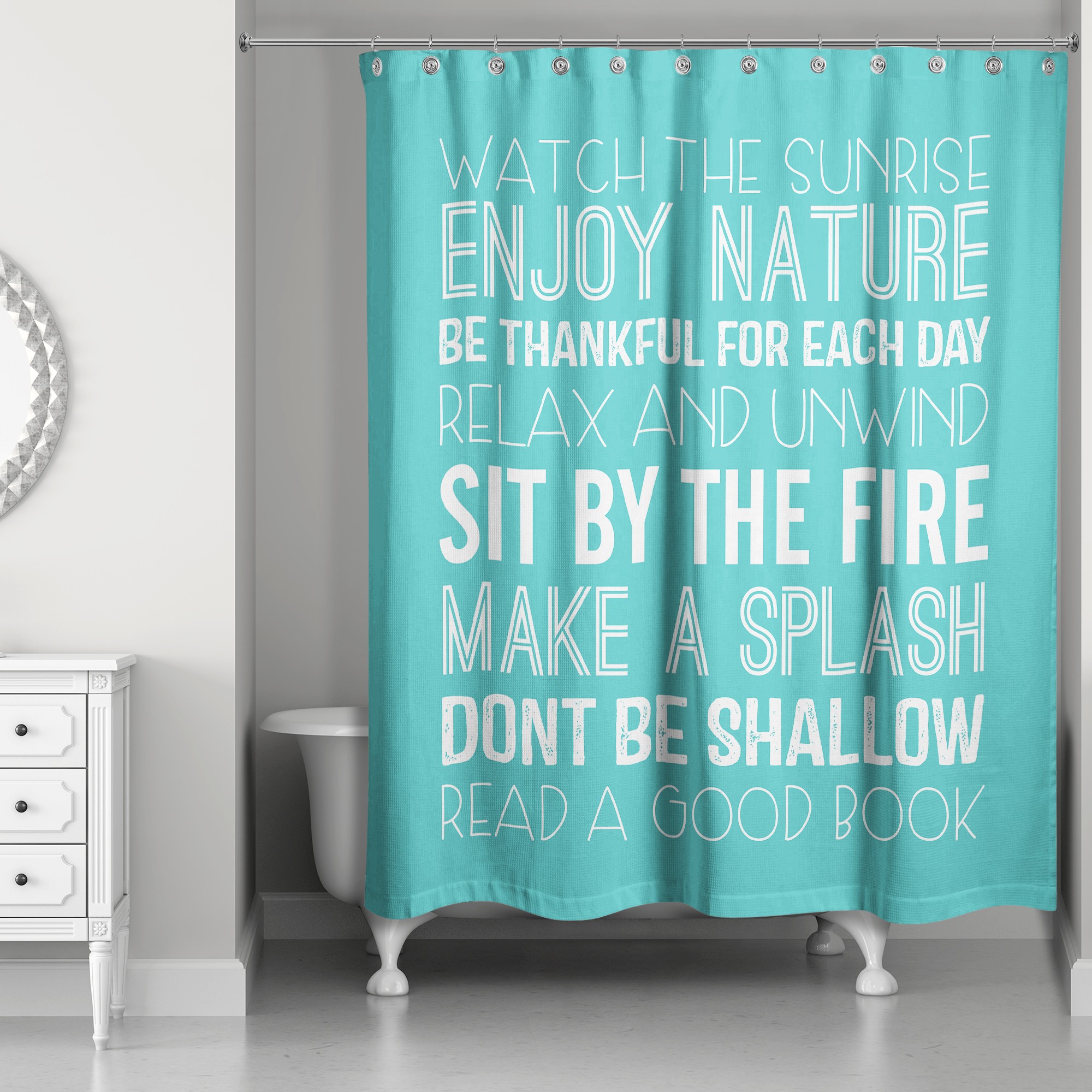 Lake House Rules 71x74 Shower Curtain