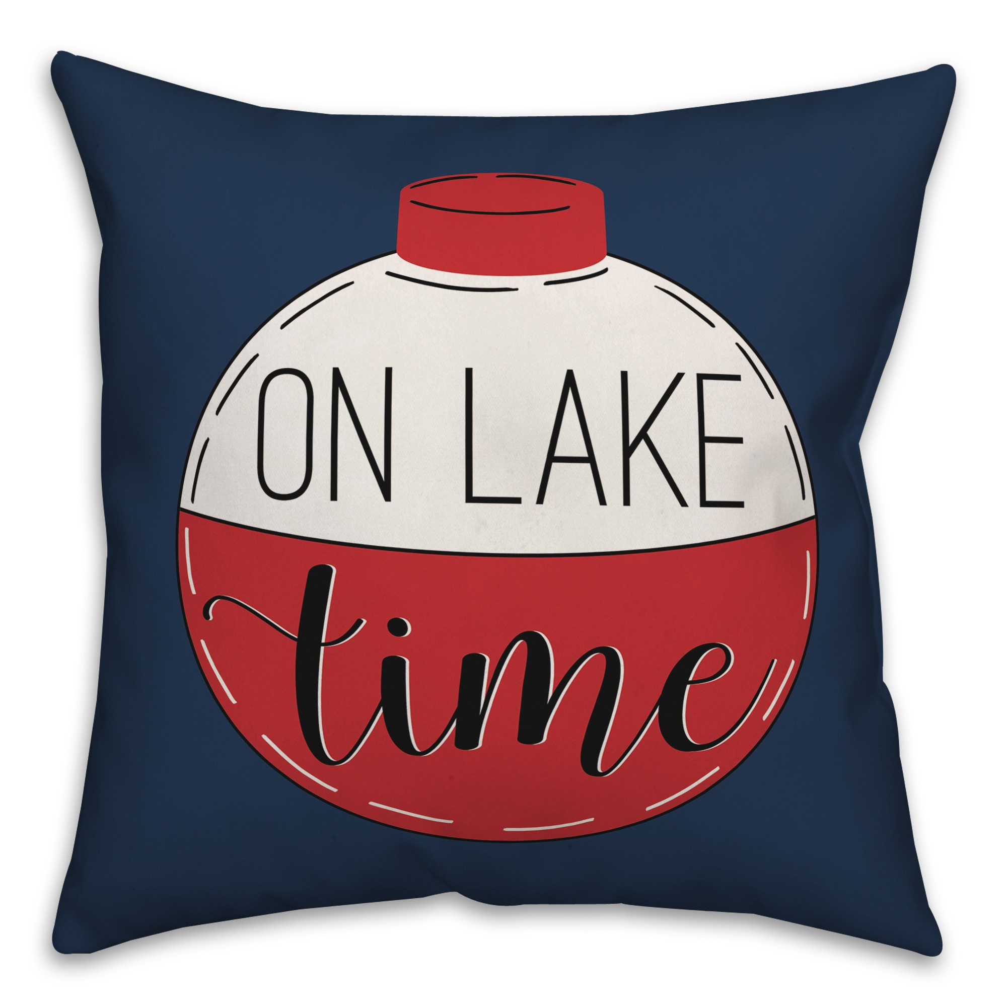 On Lake Time 18x18 Indoor / Outdoor Pillow
