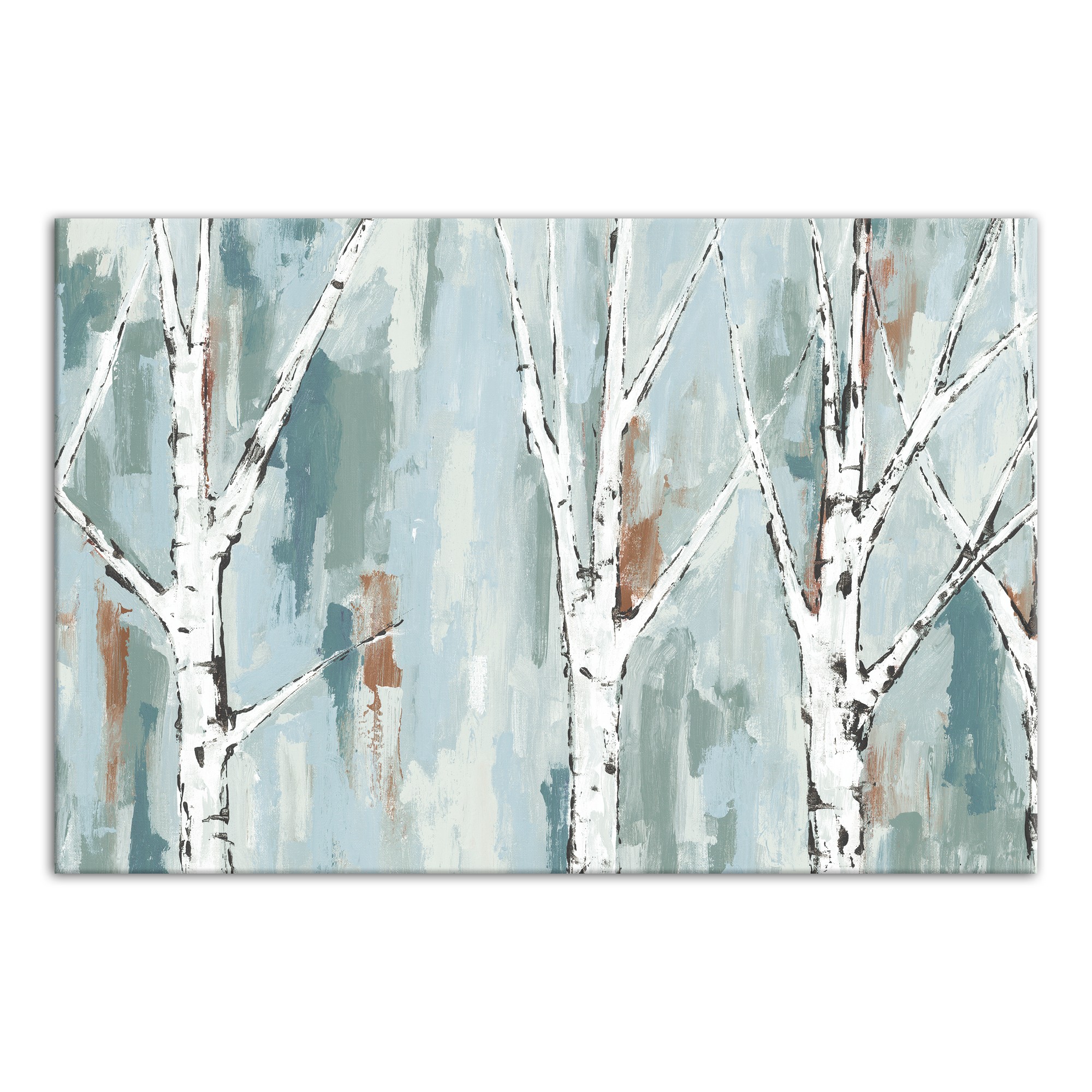 Abstract Birch Trees 16x24 Canvas Wall Art