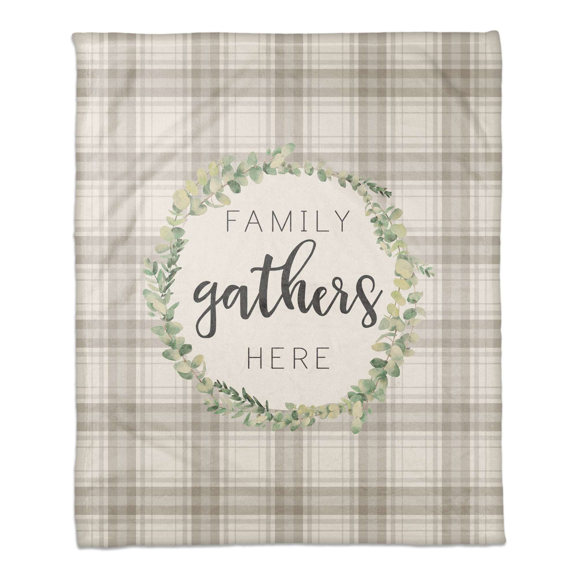 Family Gathers Here 50x60 Coral Fleece Blanket