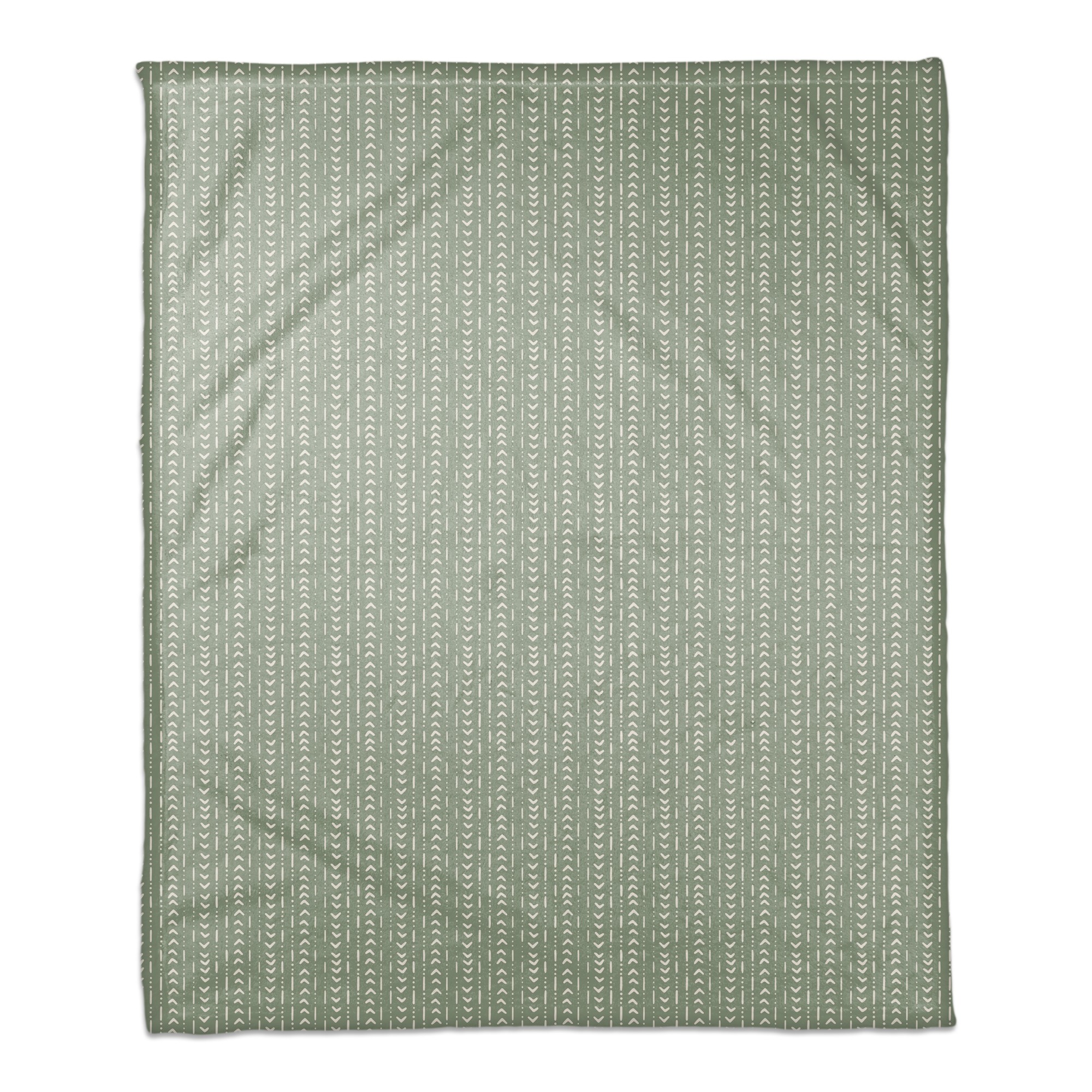 Green Tribal Pattern 50x60 Coral Fleece Blanket