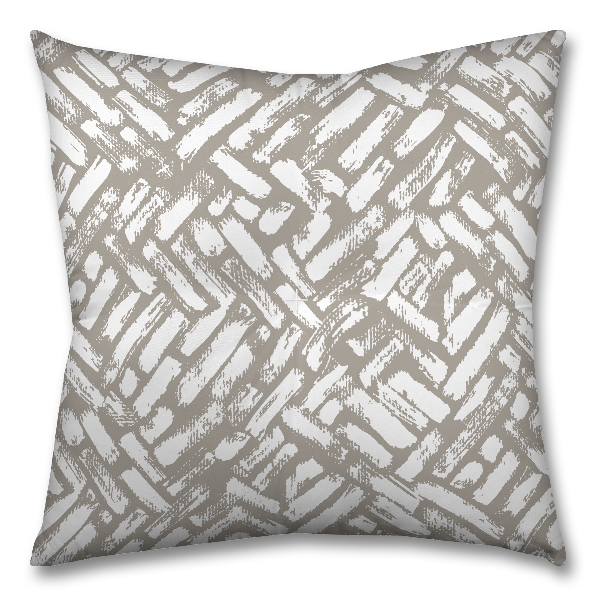 Gray Abstract Pattern 26x26 Tufted Floor Pillow - Square