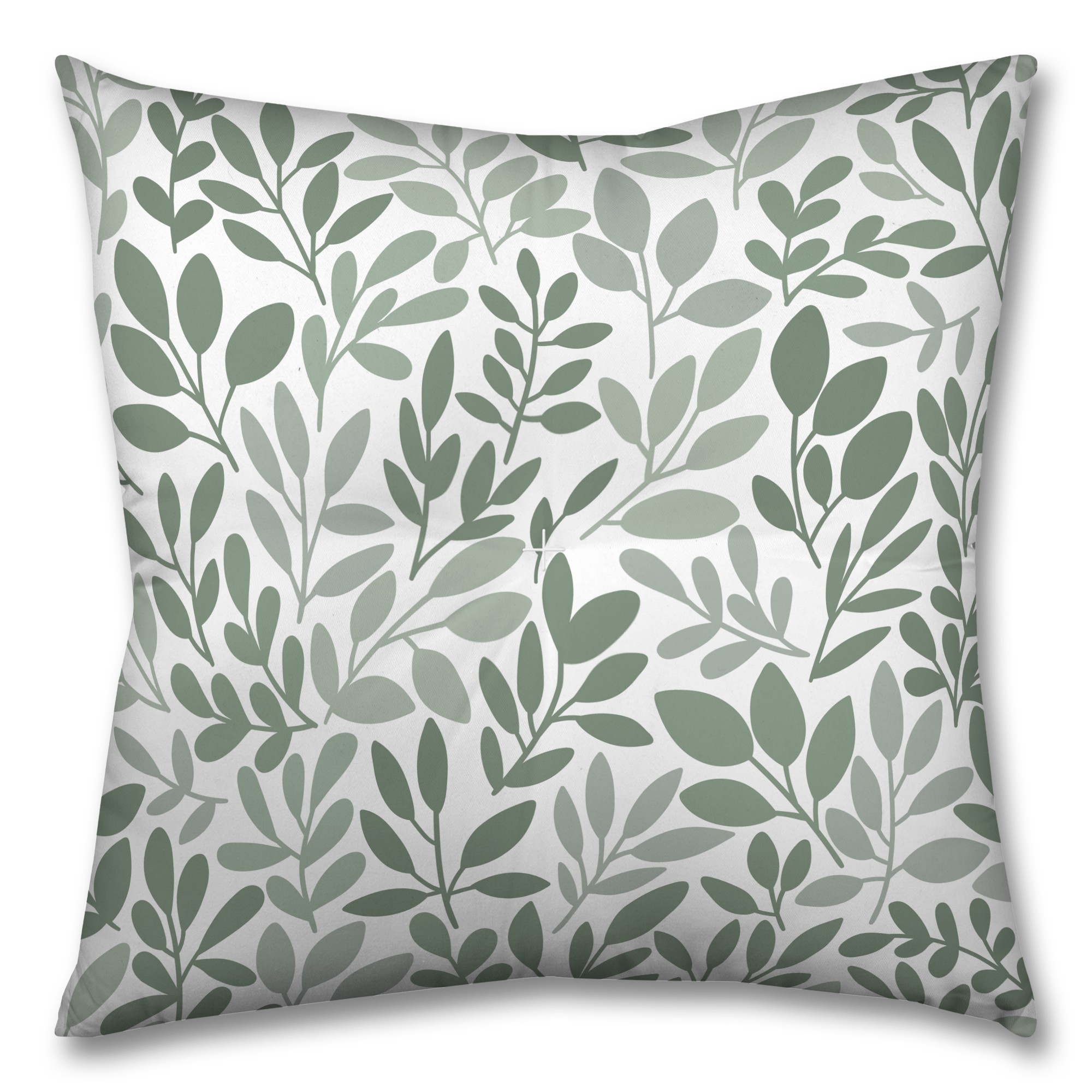Green Vine Pattern 26x26 Tufted Floor Pillow - Square
