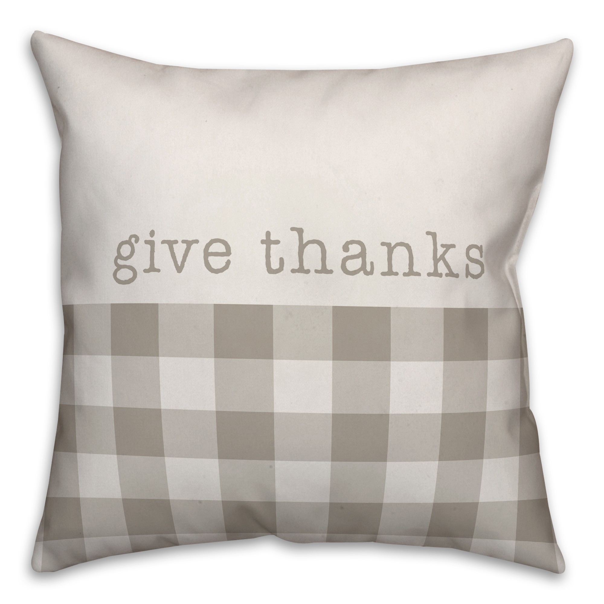 Give Thanks 18x18 Spun Poly Pillow