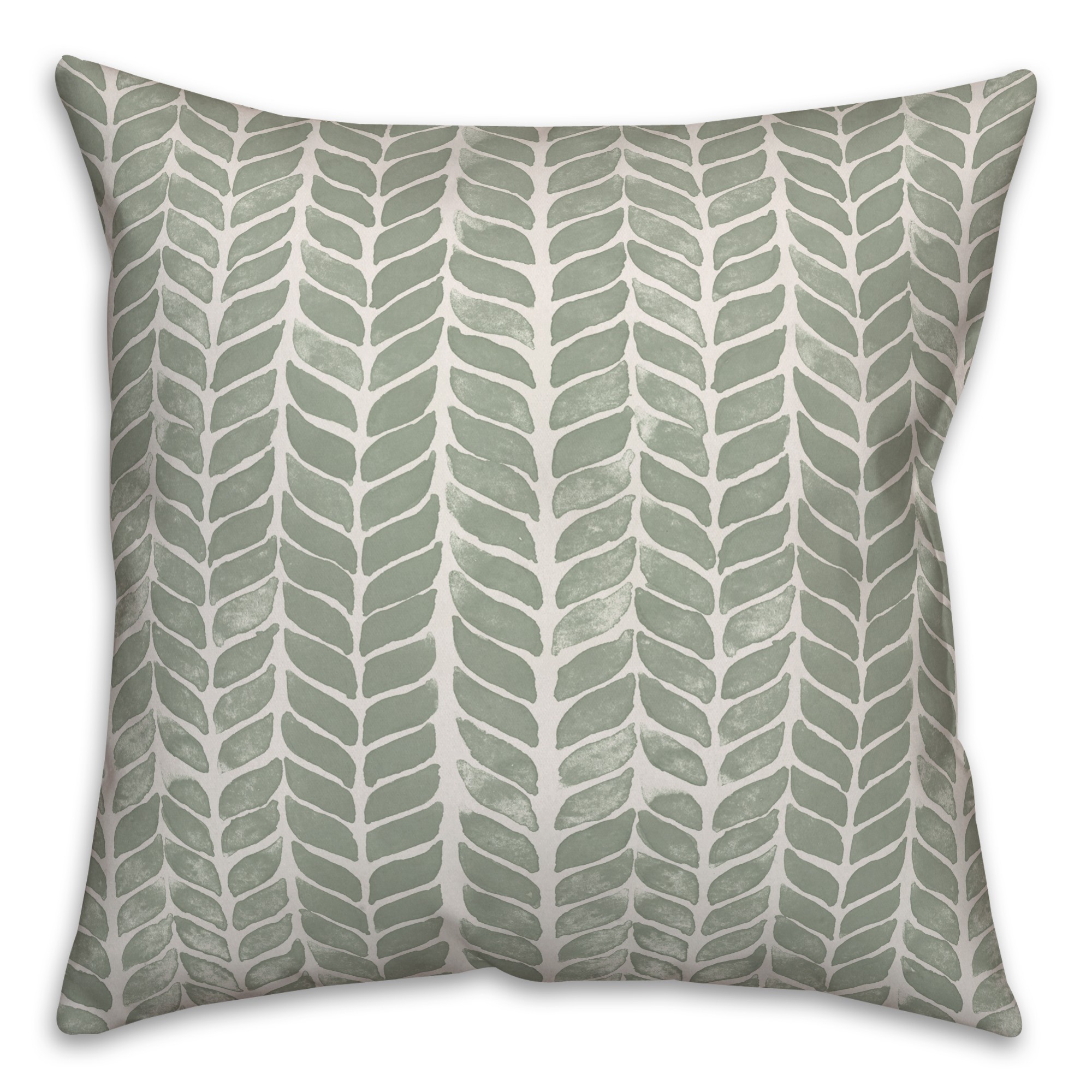Green Knit Pattern 18x18 Spun Poly Pillow