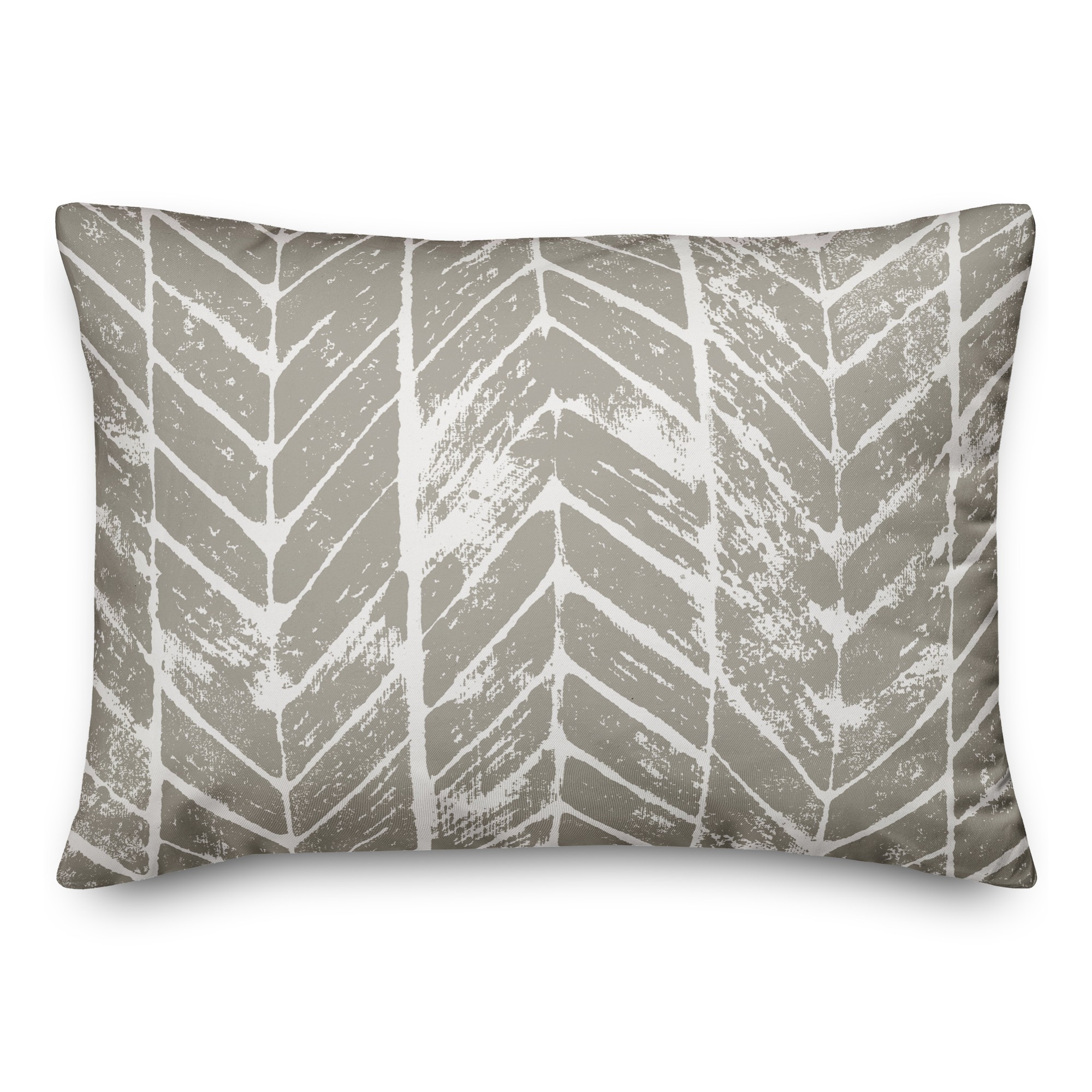 Gray Chevron 14x20 Spun Poly Pillow