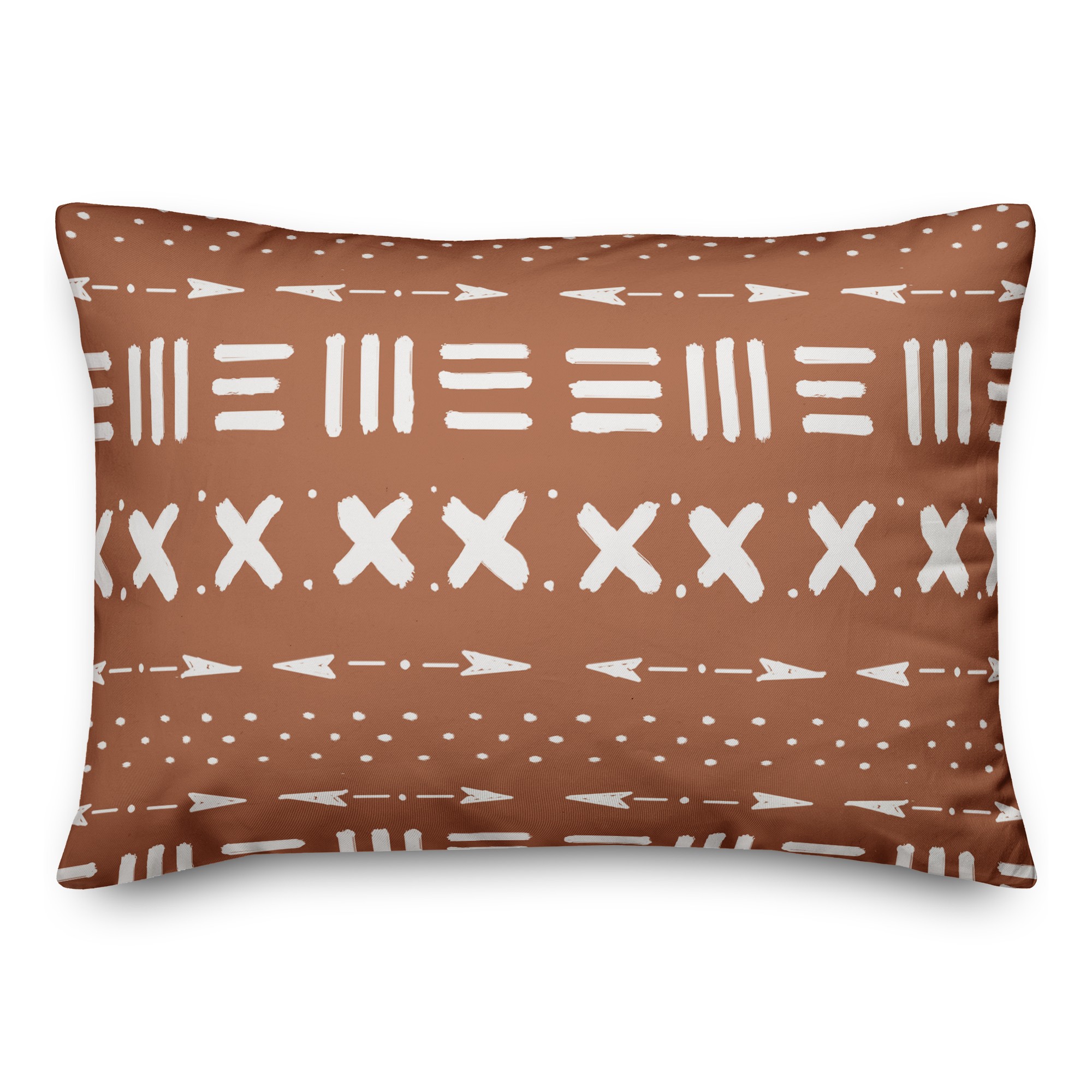Copper Tribal Pattern 14x20 Spun Poly Pillow