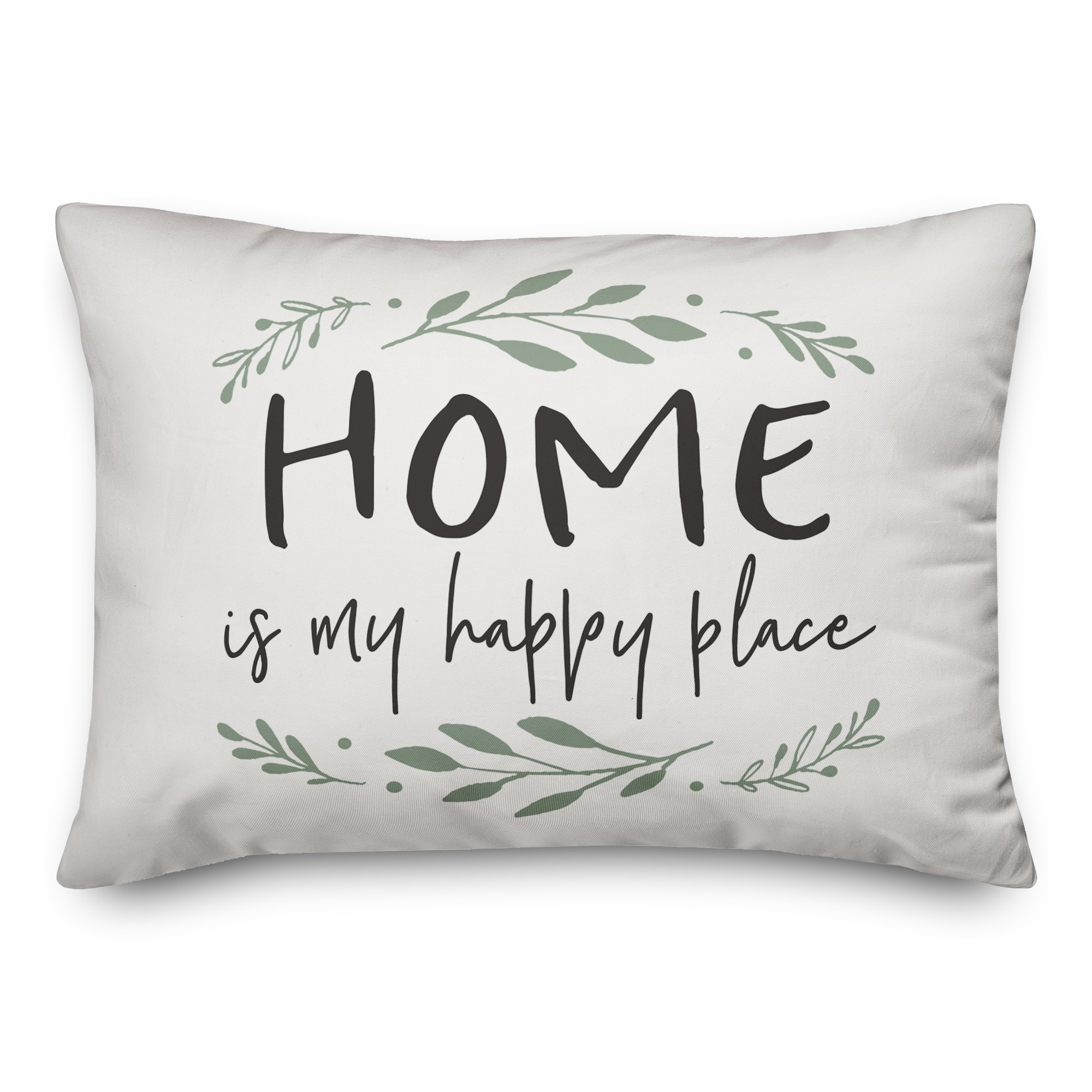 Home Is My Happy Place 14x20 Spun Poly Pillow