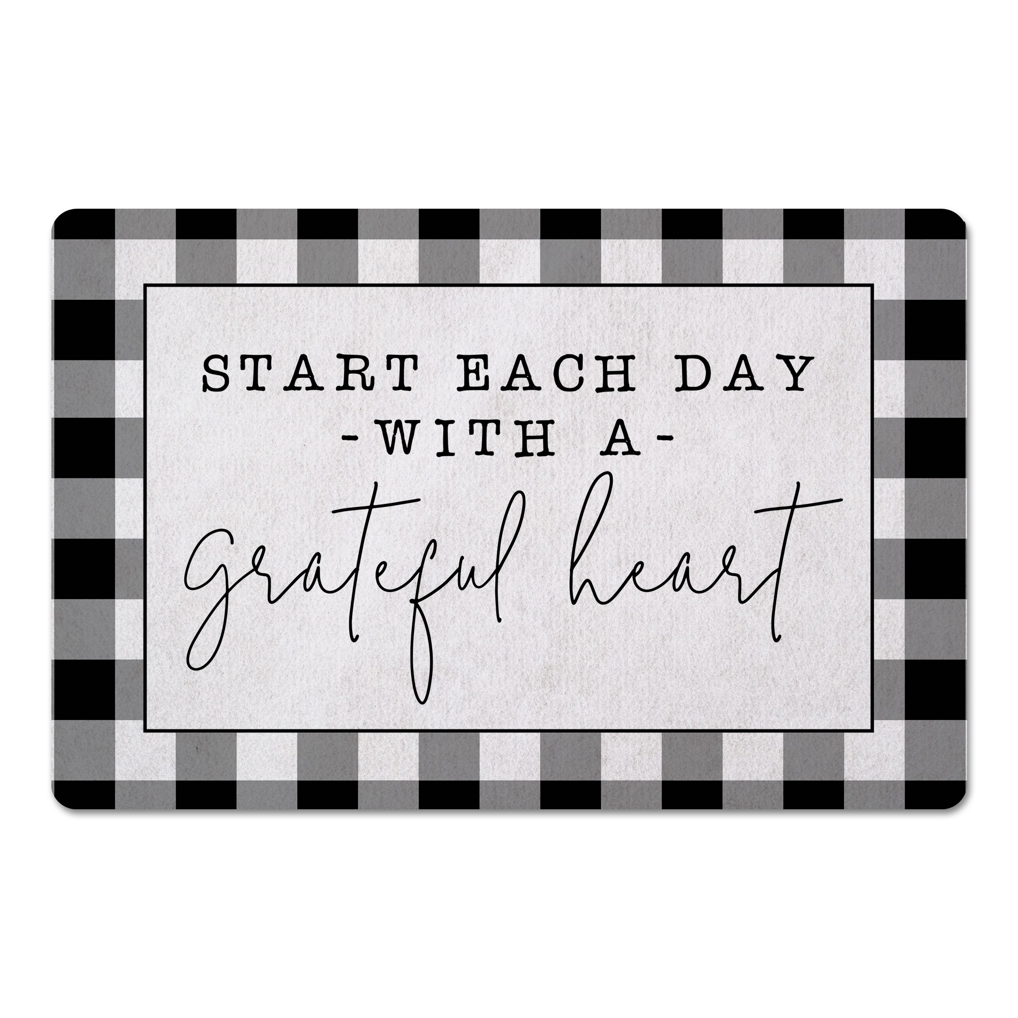 Start Each Day With A Grateful Heart 27x18 Floor Mat