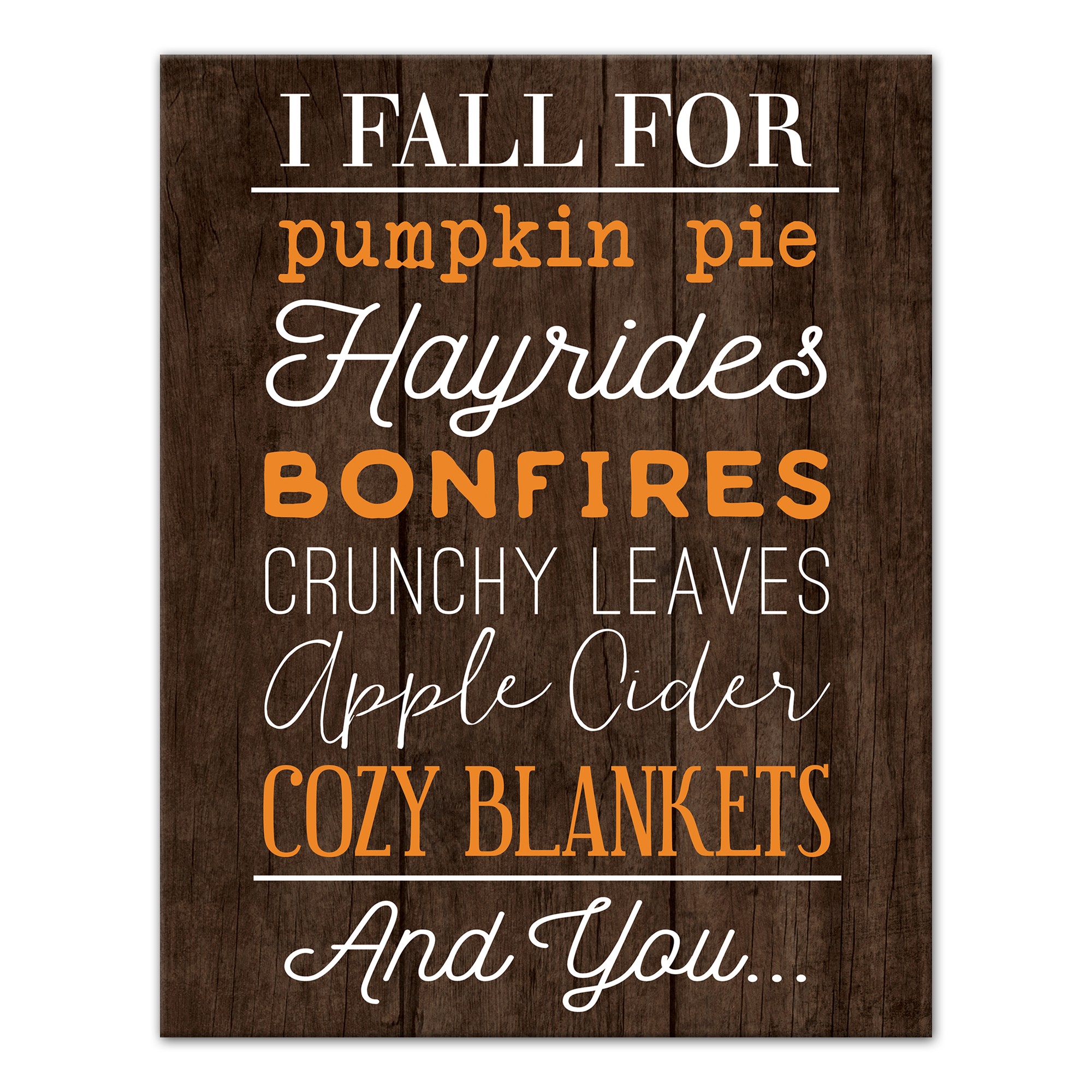 Fall For Autumn Things 11x14 Canvas Wall Art