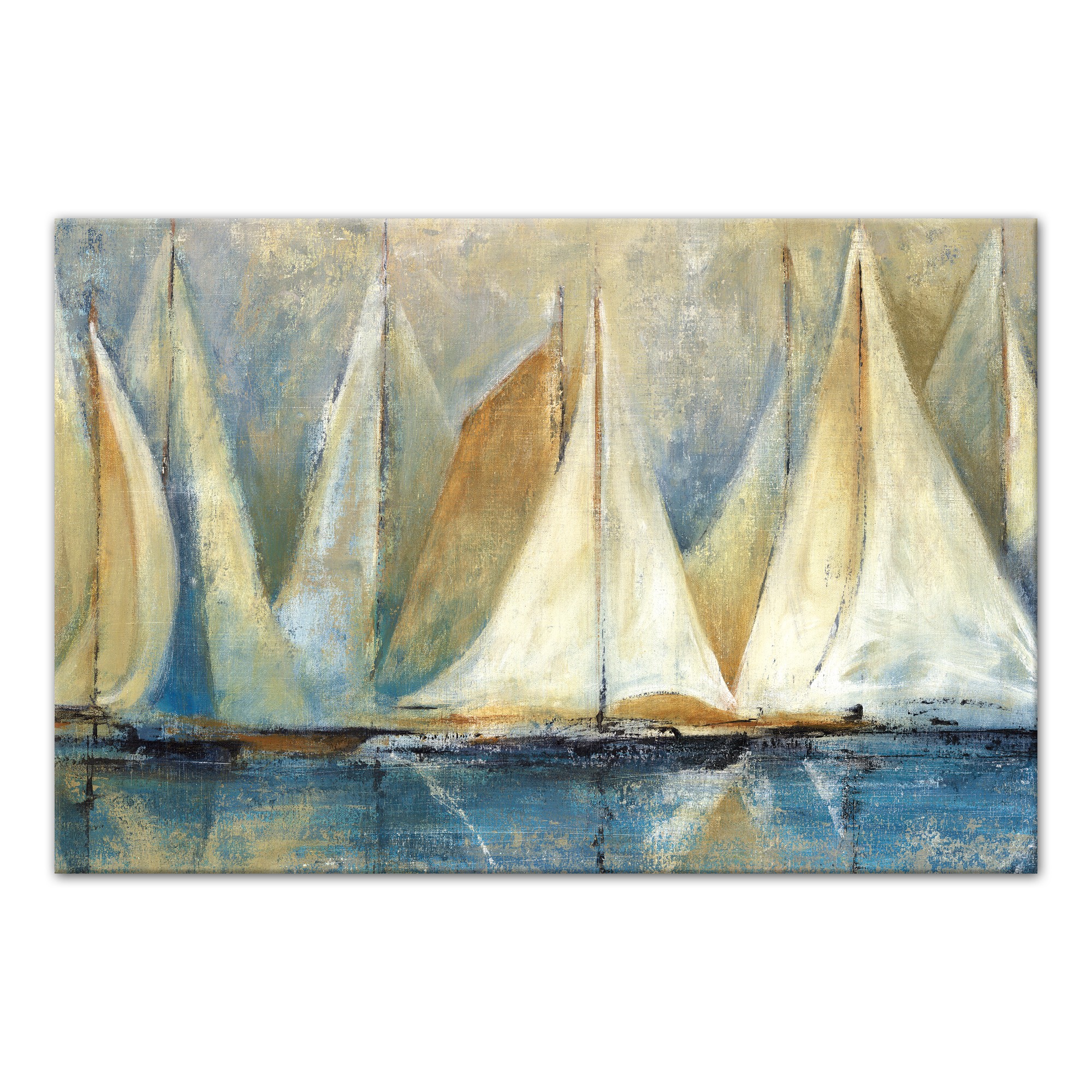 Painterly Sailboats 20x30 Canvas Wall Art