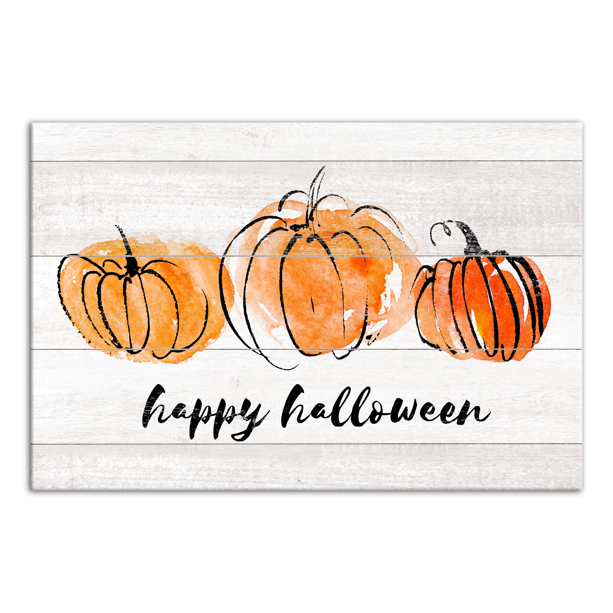 Watercolor Pumpkins 12x18 Canvas Wall Art