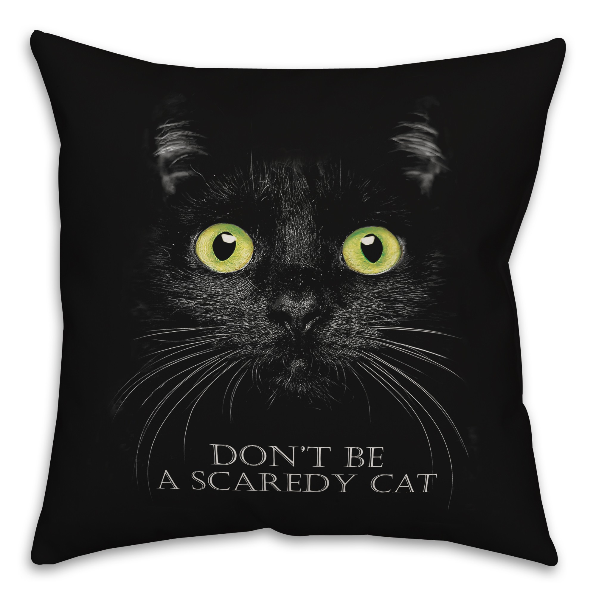 Scaredy Cat 18x18 Spun Poly Pillow