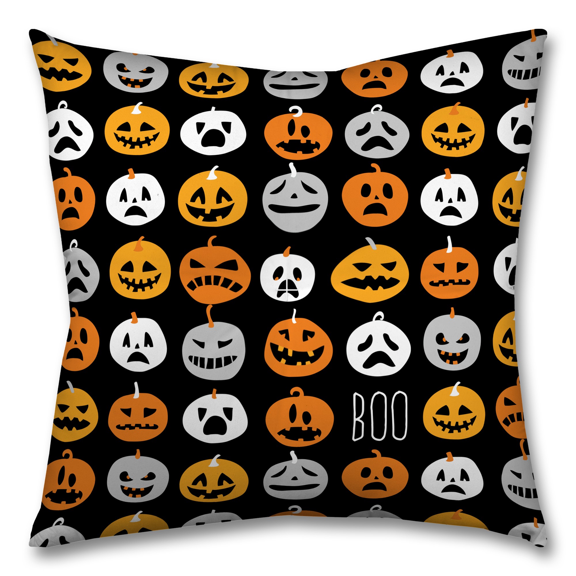 Jackolantern Pattern 26x26 Tufted Floor Pillow - Square