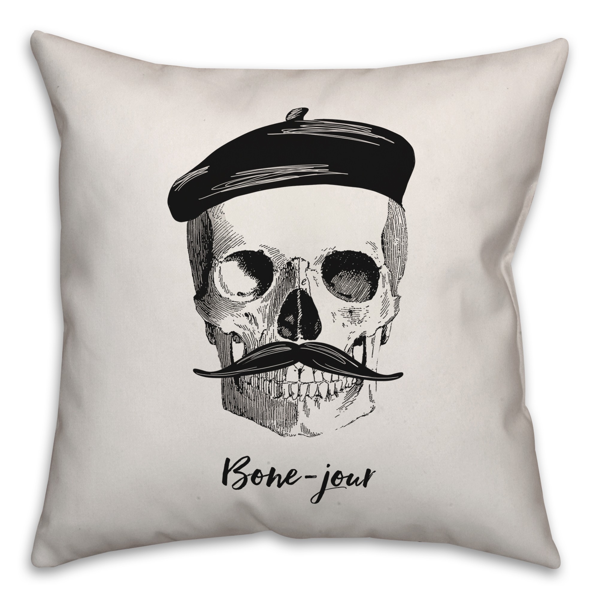 Bone-jour 18x18 Spun Poly Pillow