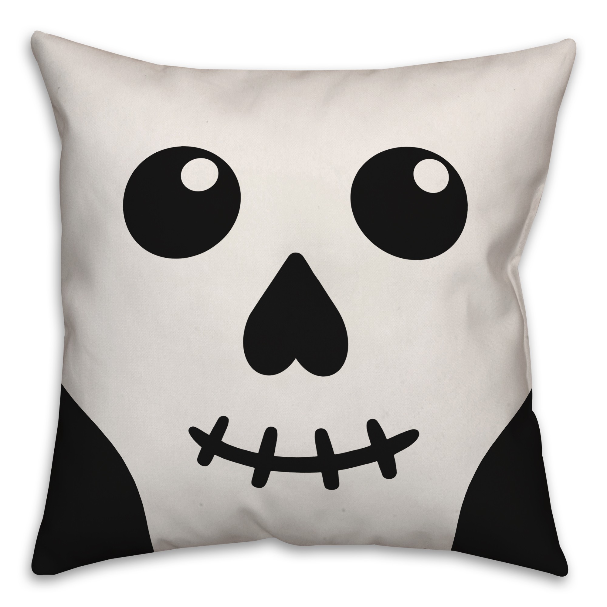 Skull Face 18x18 Spun Poly Pillow