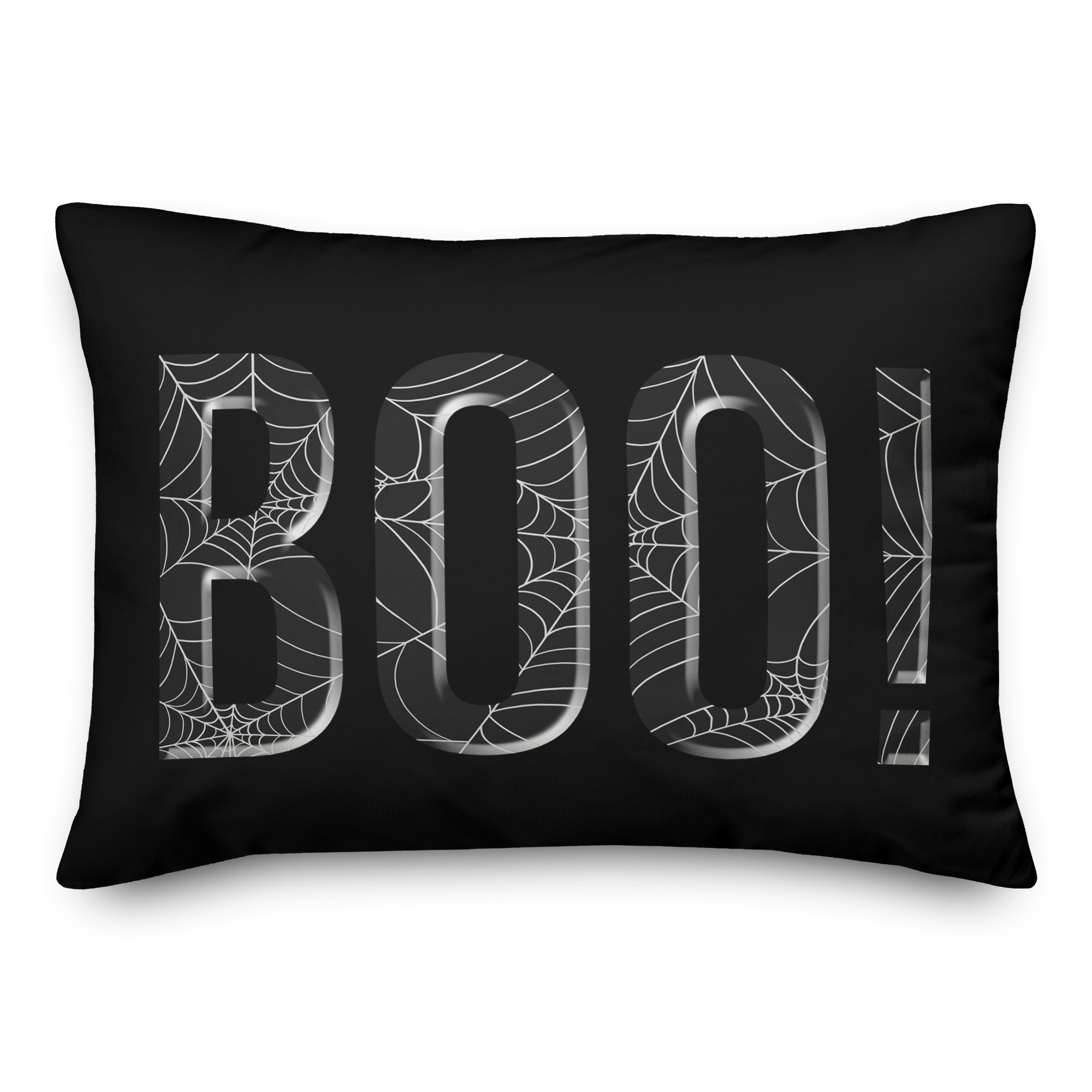Boo Spiderweb 14x20 Spun Poly Pillow