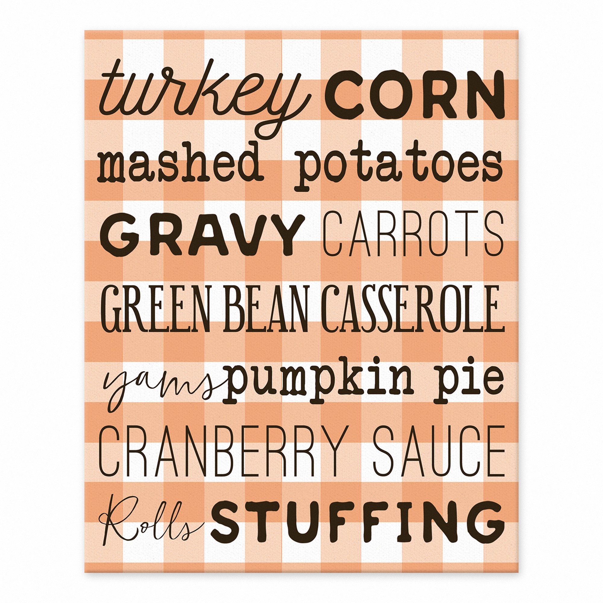 Buffalo Check Menu 8x10 Tabletop Canvas
