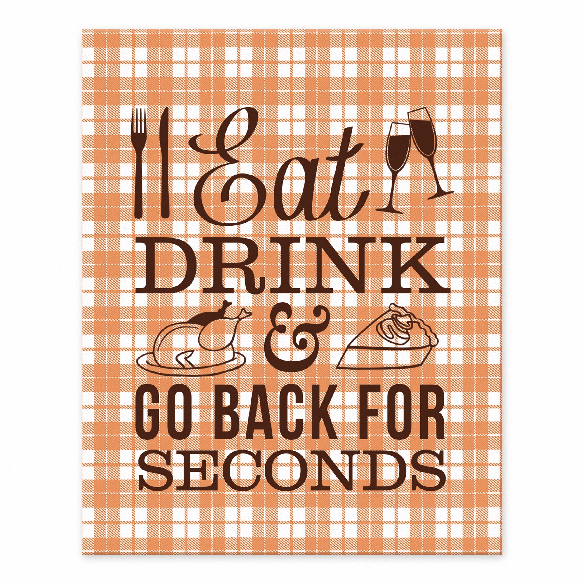 Go Back for Seconds 8x10 Tabletop Canvas