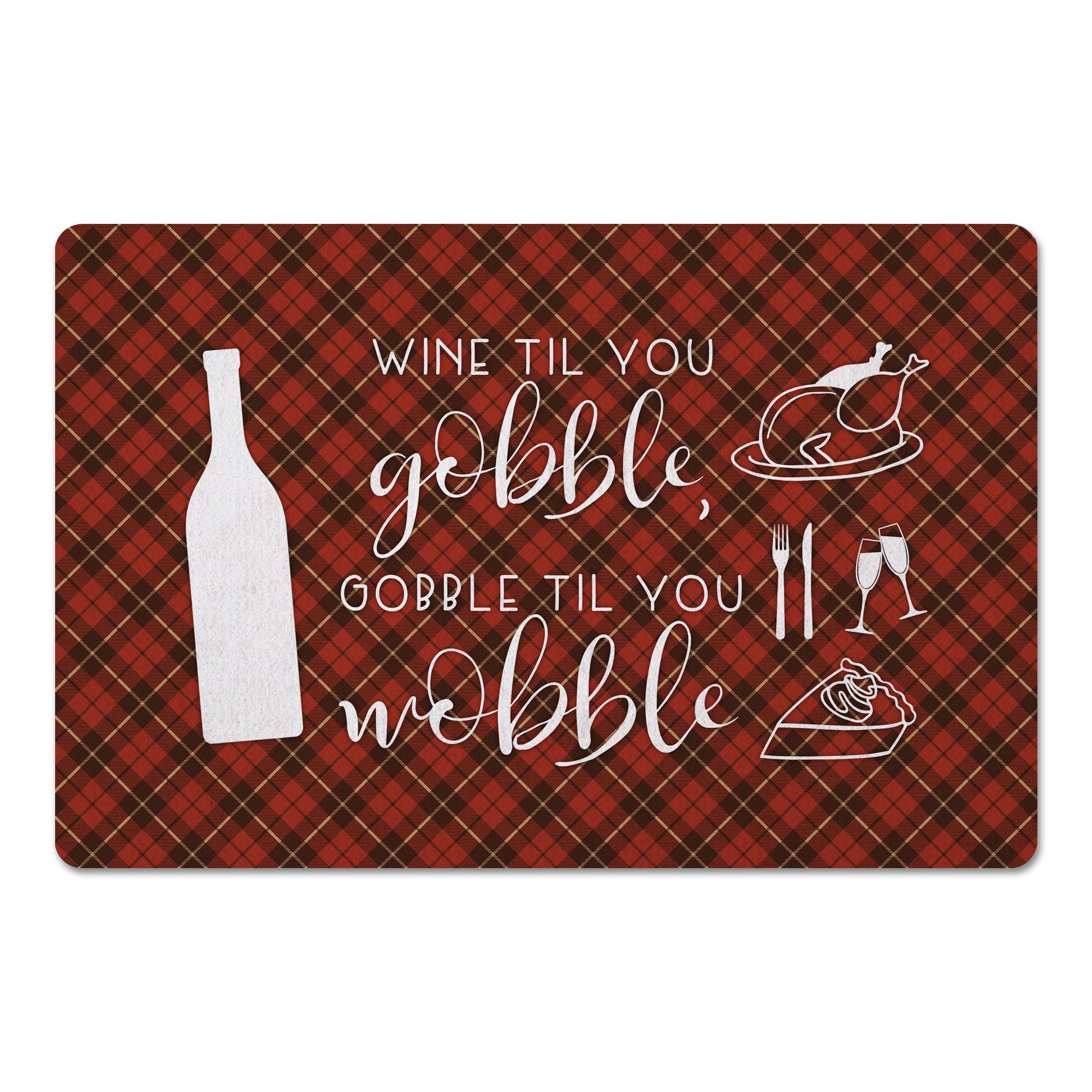 Gobble Til You Wobble 27x18 Floor Mat